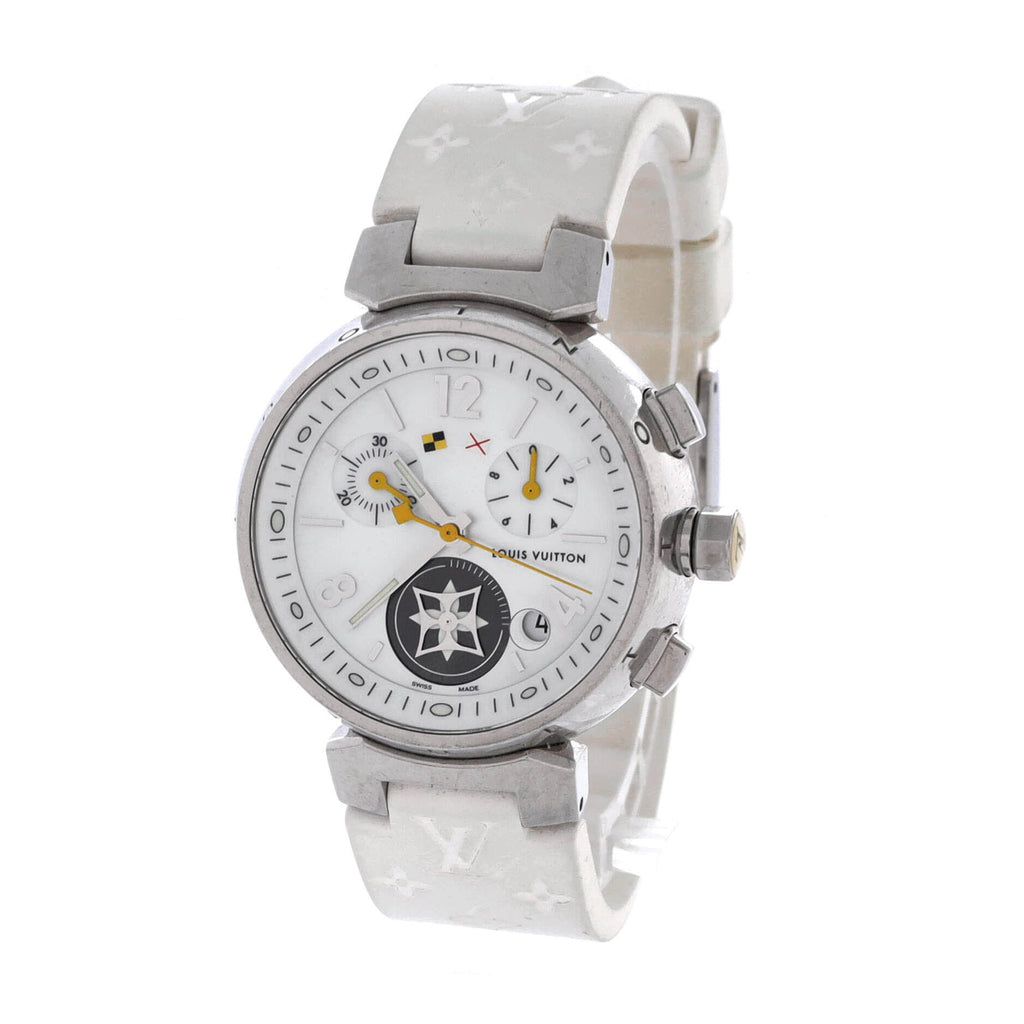 Tambour Lovely Cup Chronograph Quartz Watch Stainless Steel and Rubber 34