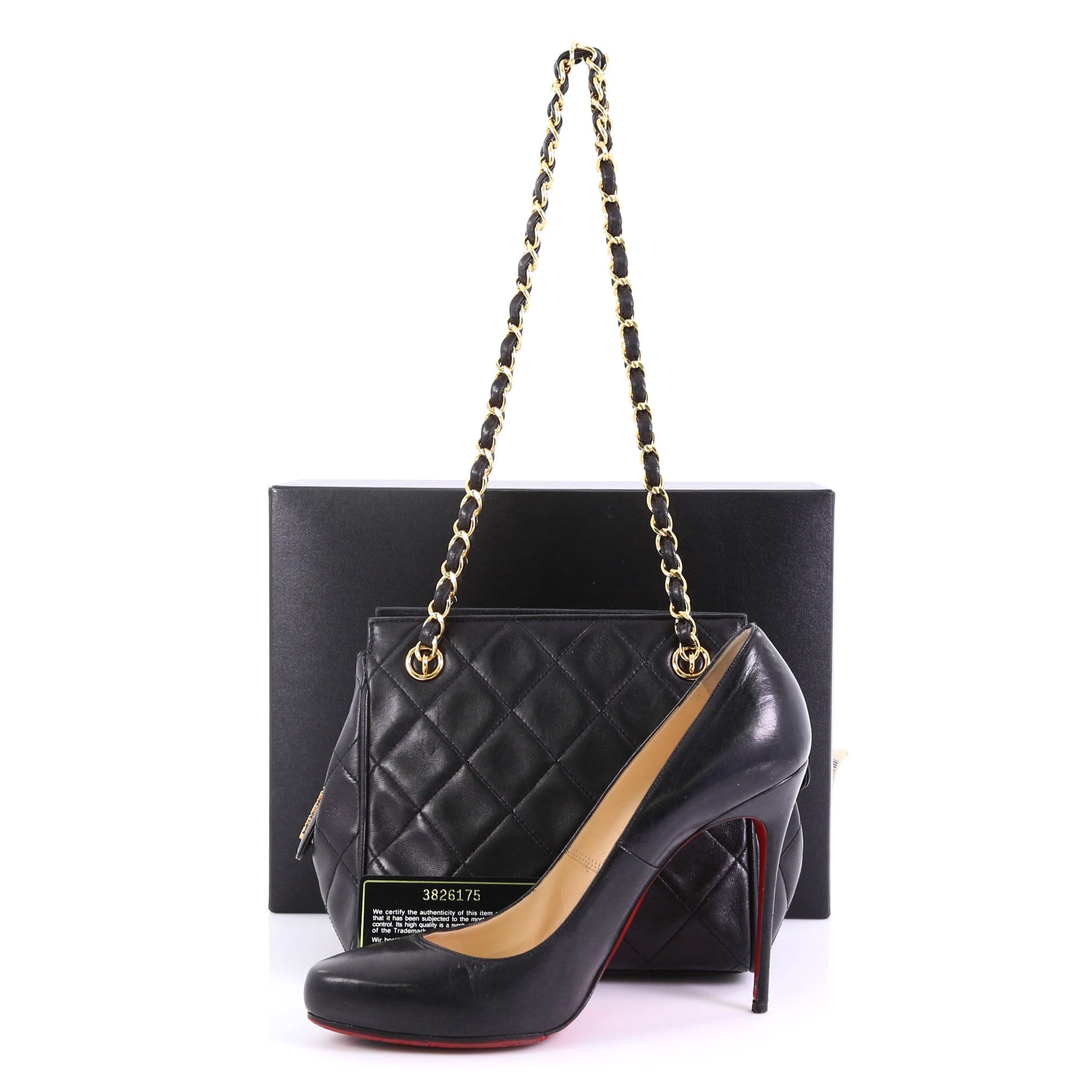 Vintage Chain Tote Quilted Lambskin Mini