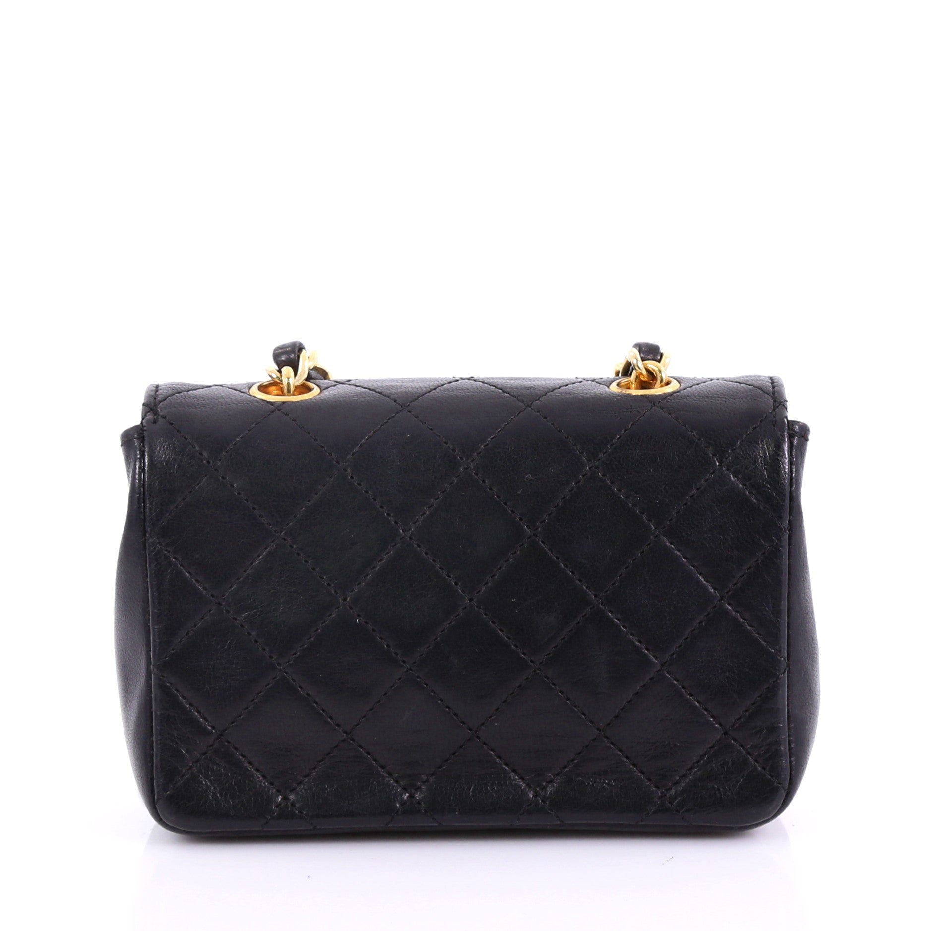 Vintage CC Chain Flap Bag Quilted Leather Extra Mini
