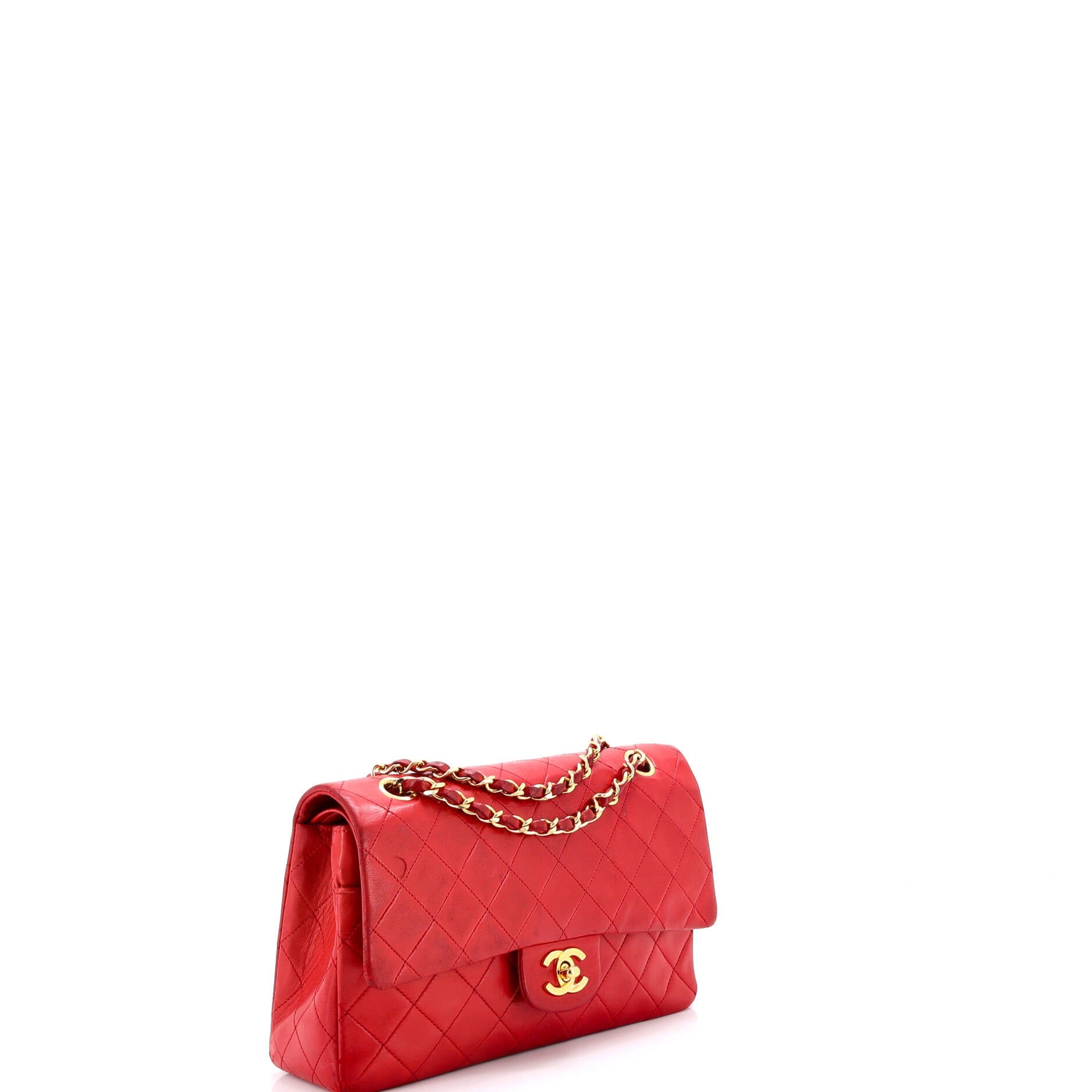 Vintage Classic Double Flap Bag Quilted Lambskin Medium