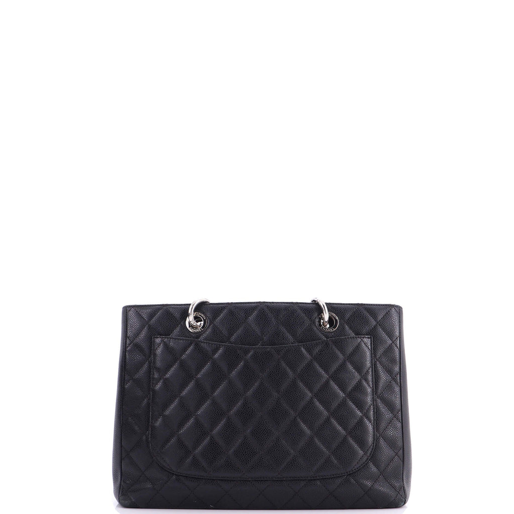 Grand Shopping Tote Quilted Caviar XL