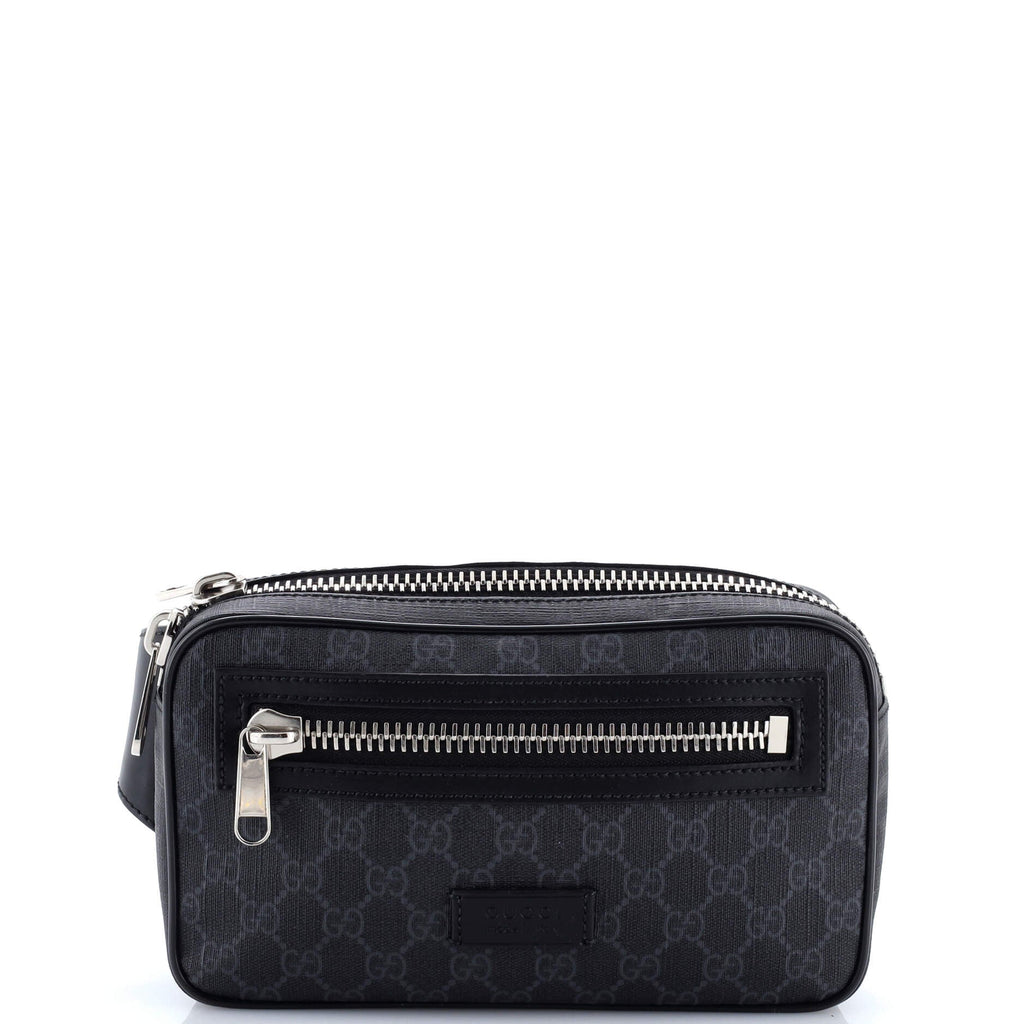 Soft Zip Belt Bag GG Coated Canvas Small