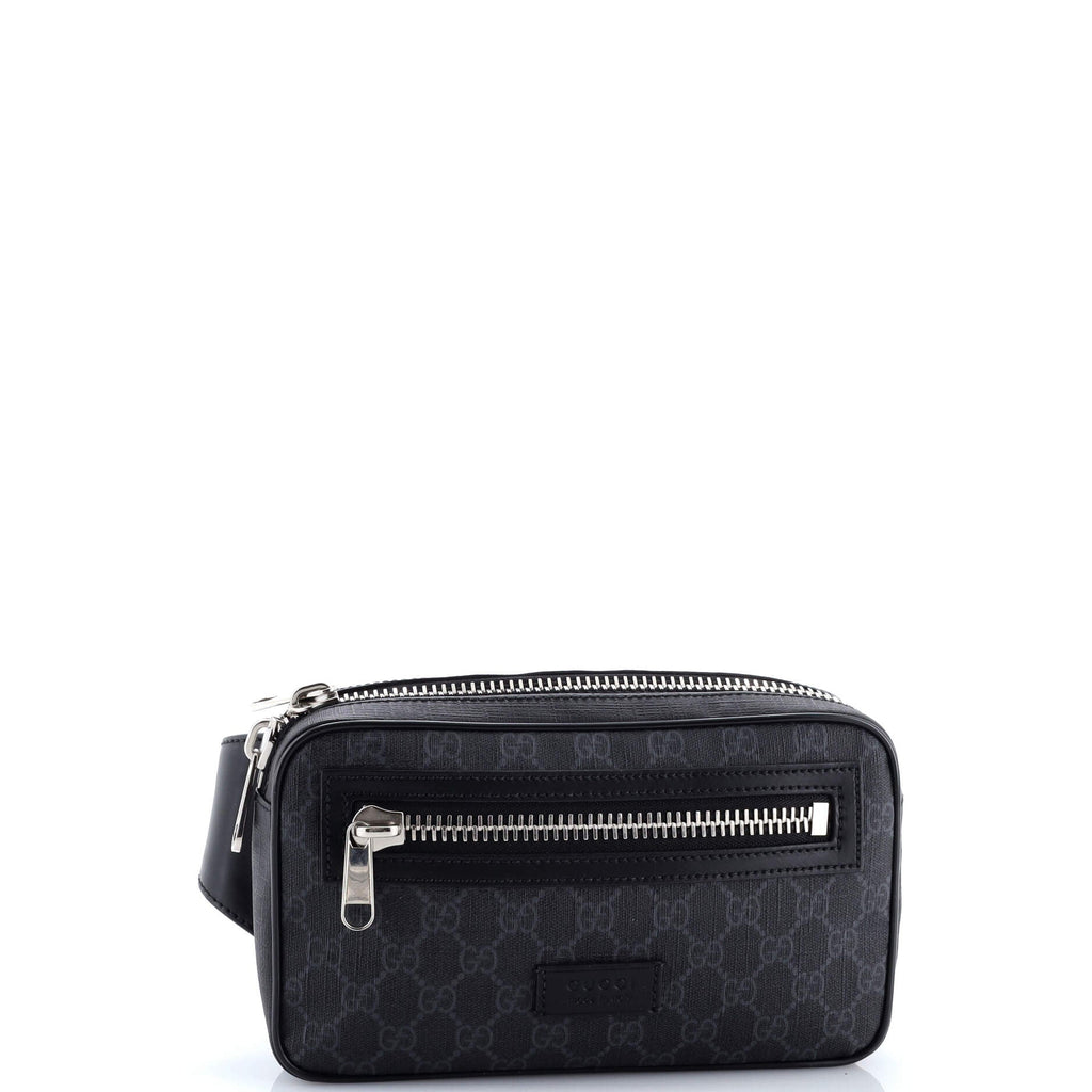 Soft Zip Belt Bag GG Coated Canvas Small