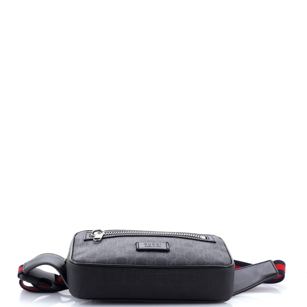 Soft Zip Belt Bag GG Coated Canvas Small