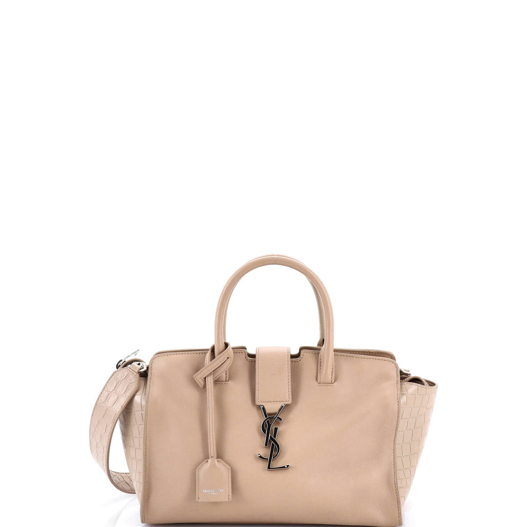Monogram Cabas Downtown Leather with Crocodile Embossed Leather Baby