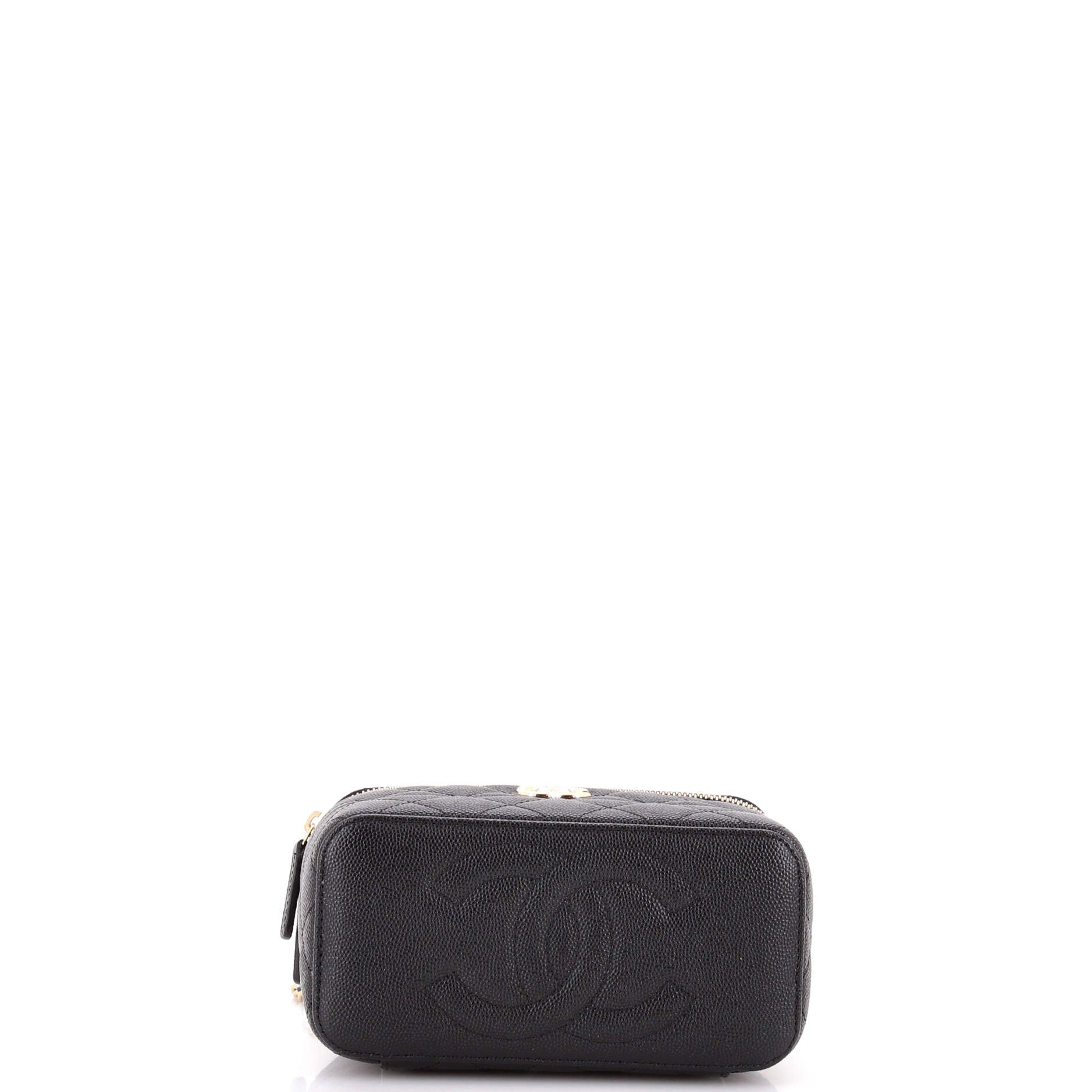 Long Vanity with Chain Quilted Caviar Mini