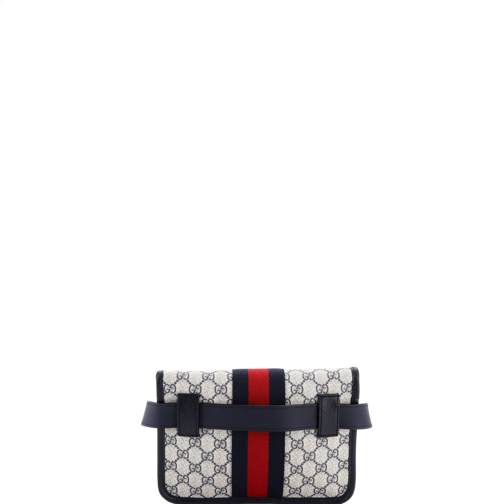 Ophidia Flap Belt Bag GG Coated Canvas with Leather