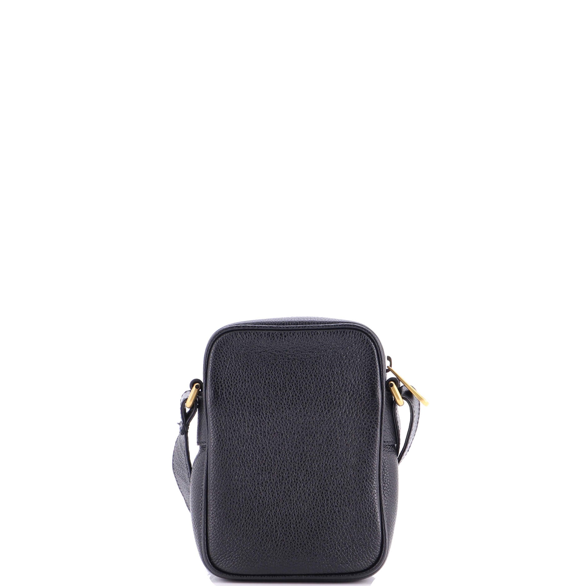 Logo Zip Messenger Bag Printed Leather Mini