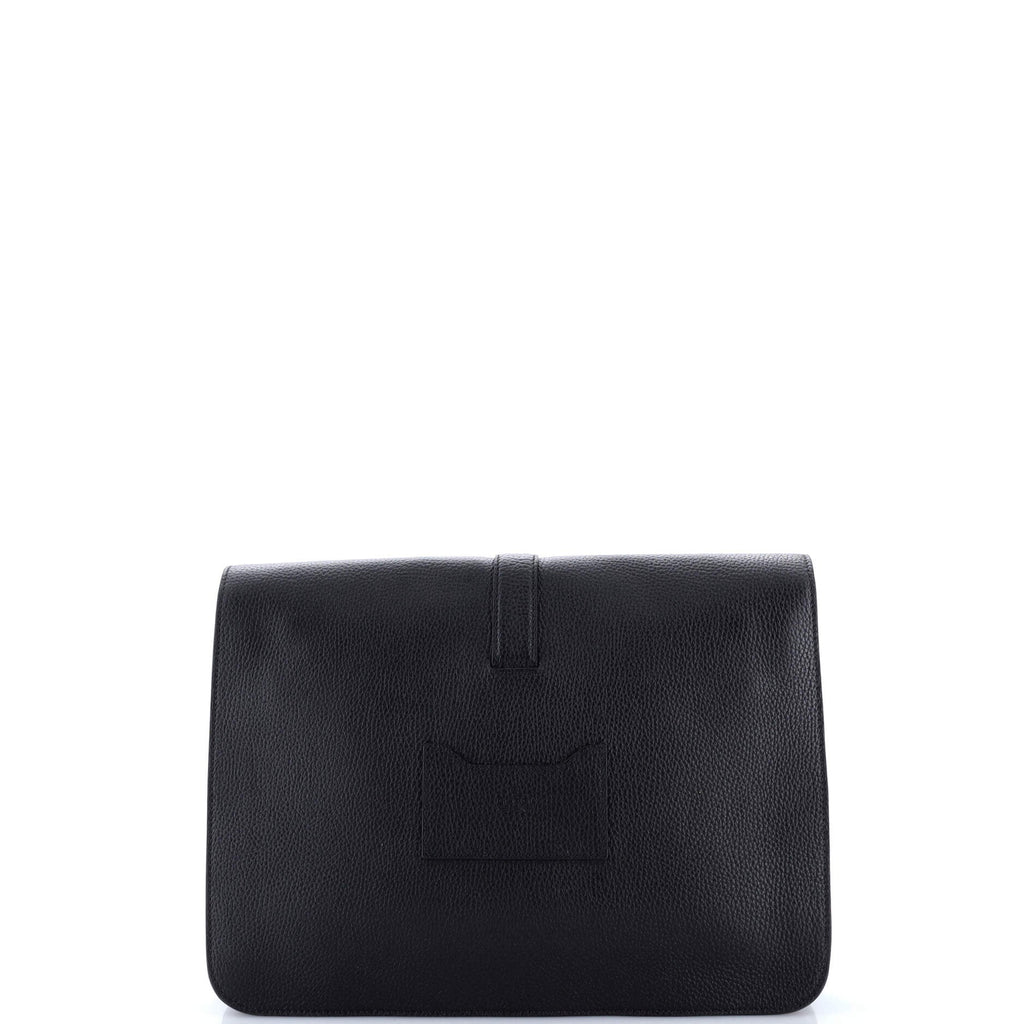 Web Buckle Wristlet Briefcase Leather