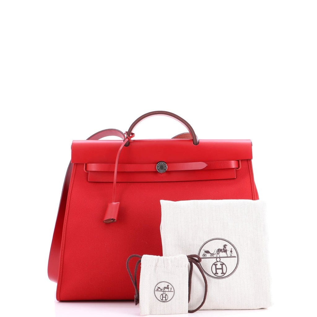Herbag Zip Leather and Toile 39