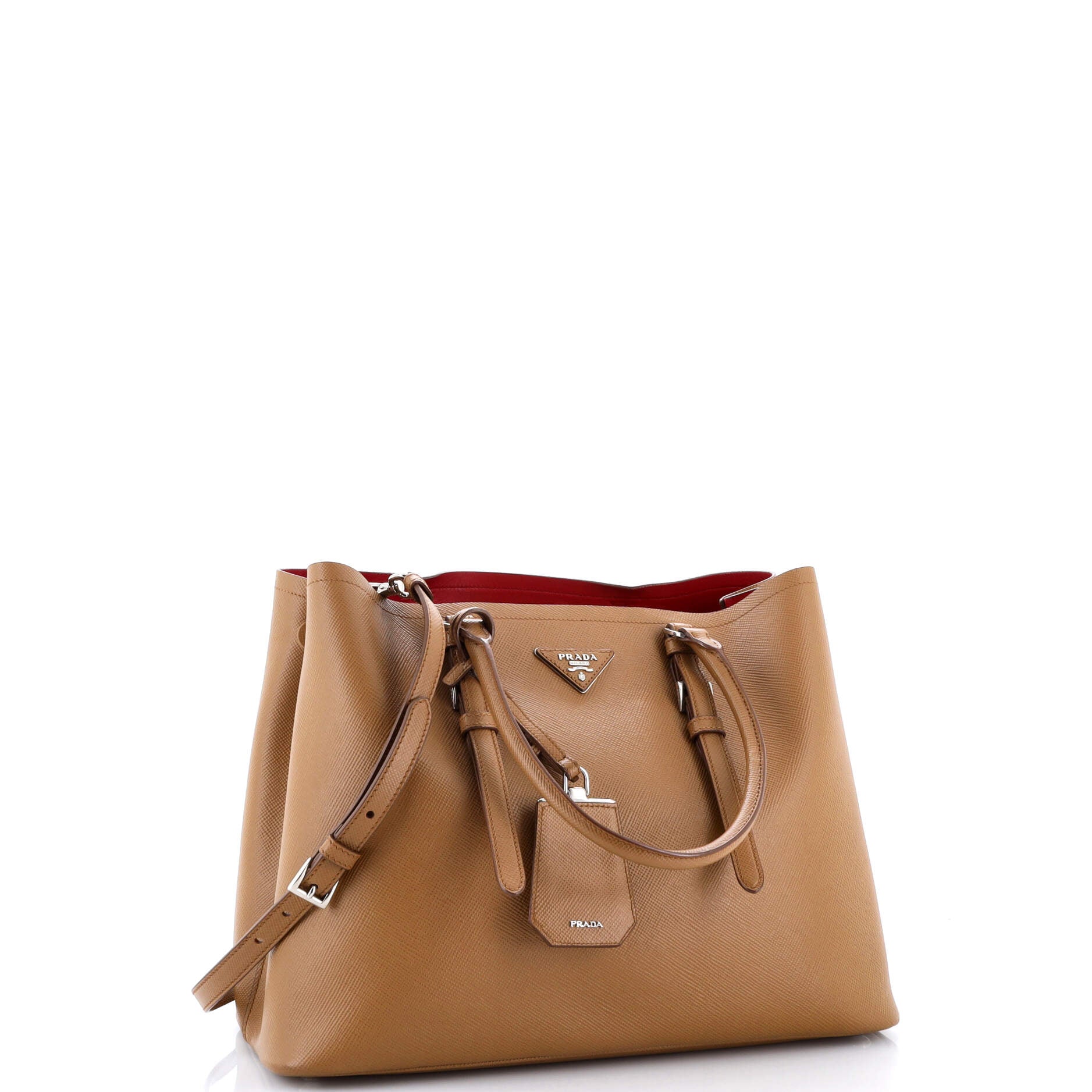 Cuir Double Tote Saffiano Leather Large