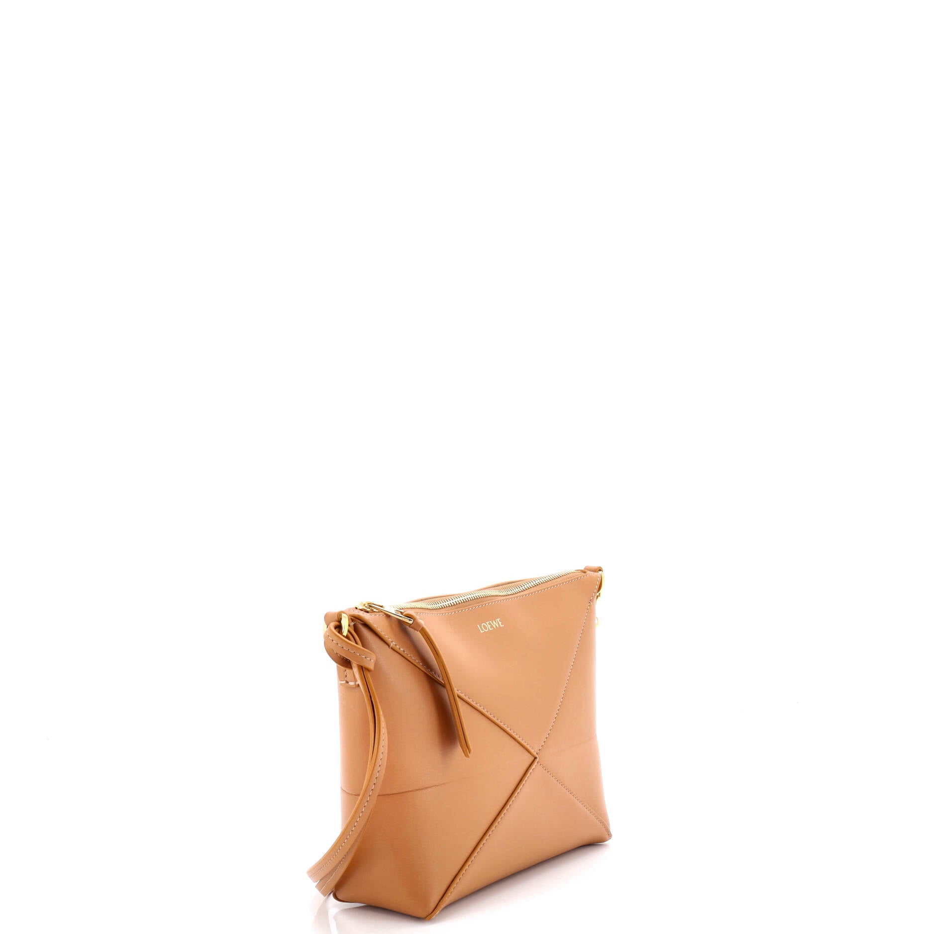 Puzzle Fold Pouch Bag Leather