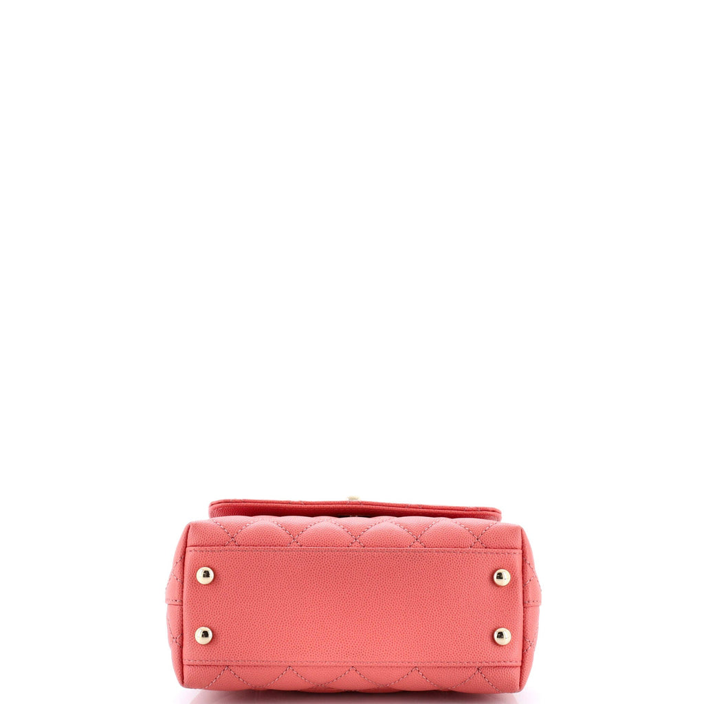 Coco Top Handle Bag Quilted Caviar Extra Mini