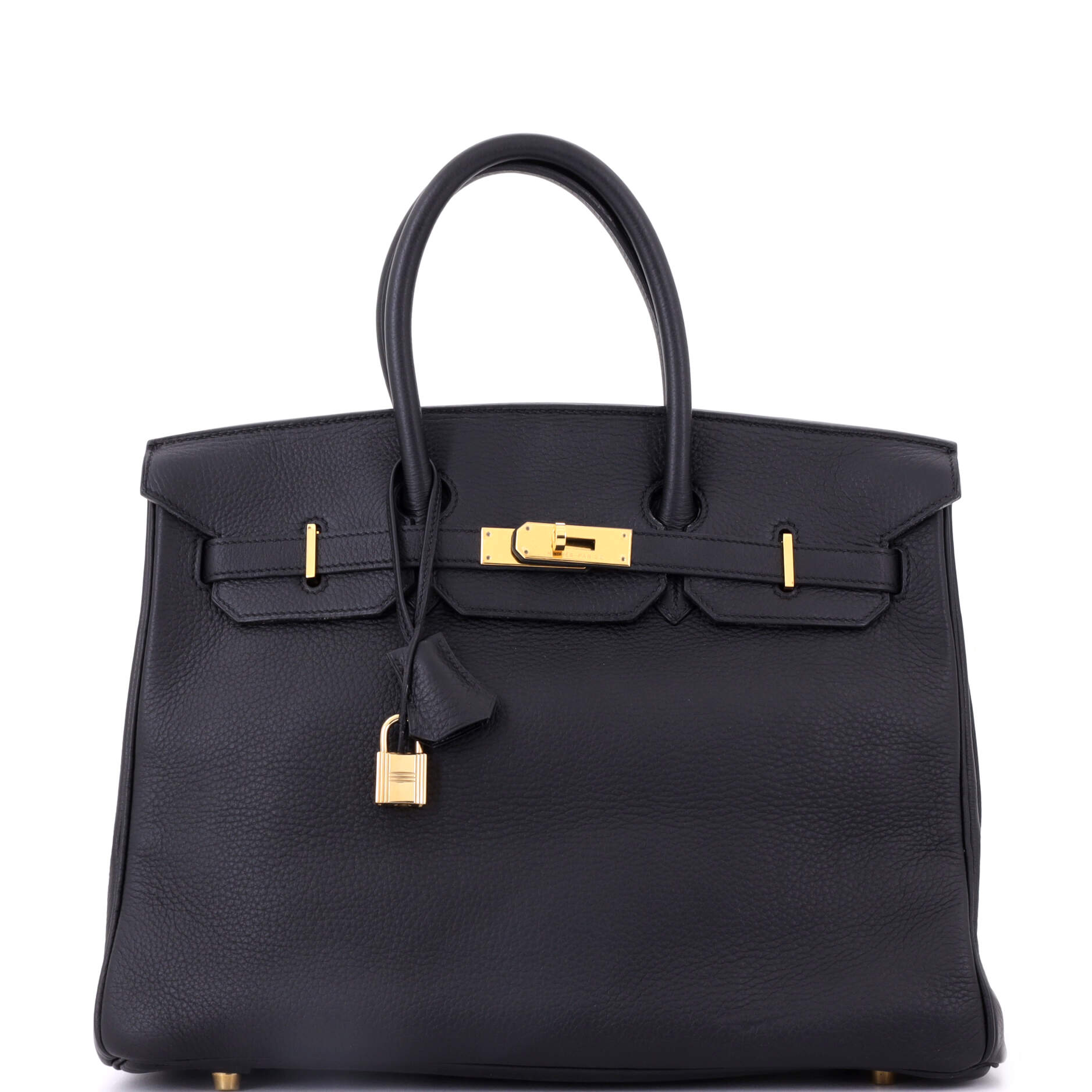 Birkin Handbag Noir Togo with Gold Hardware 35