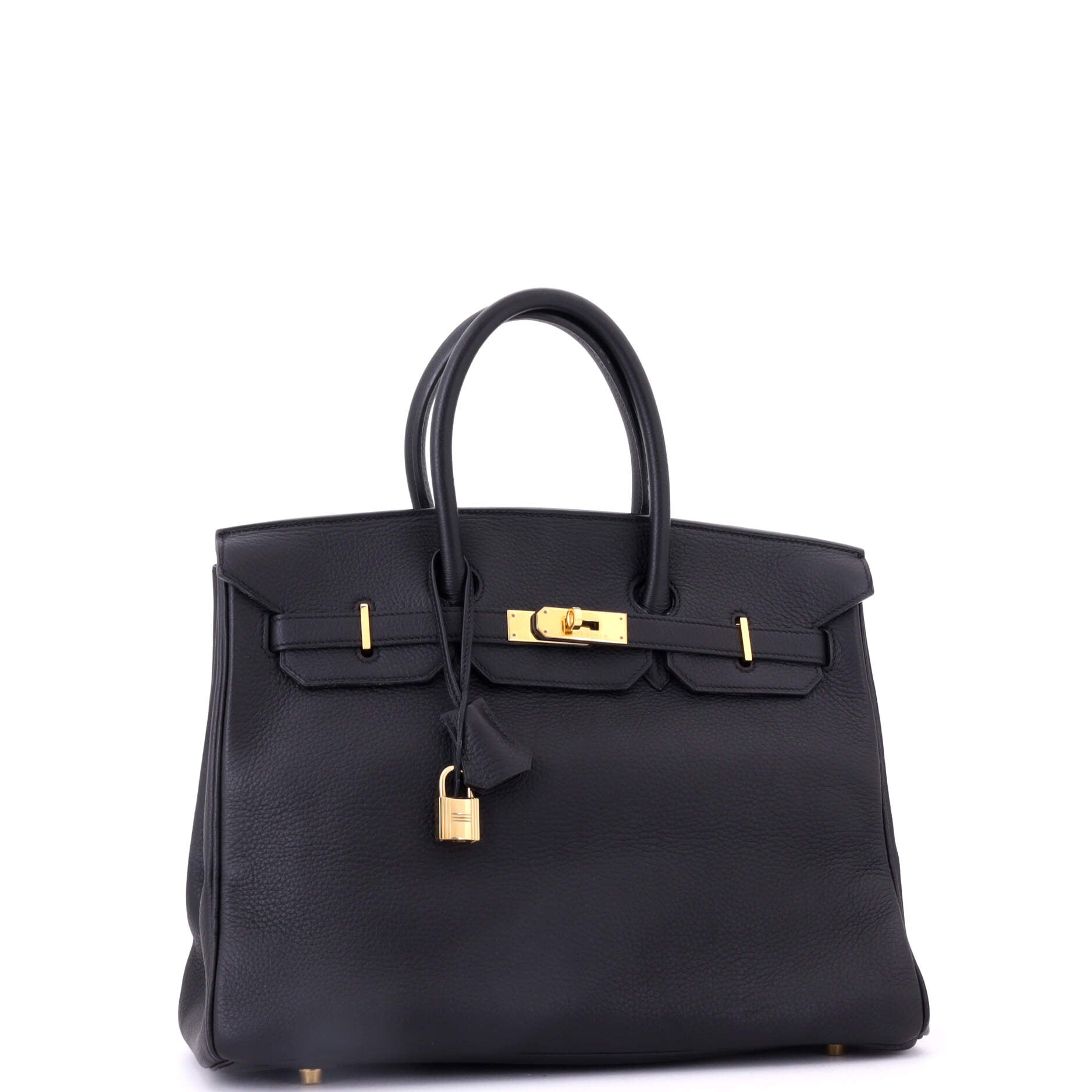 Birkin Handbag Noir Togo with Gold Hardware 35