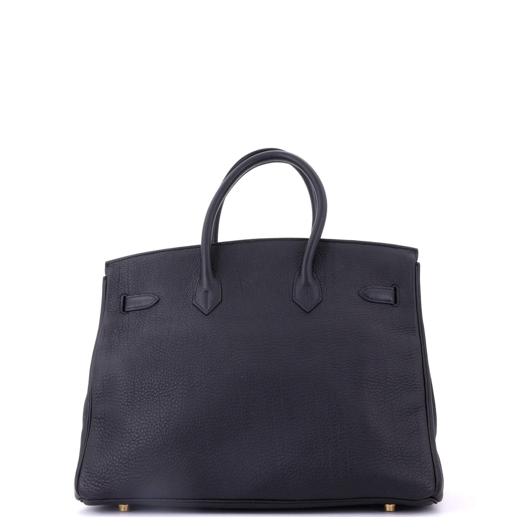 Birkin Handbag Noir Togo with Gold Hardware 35