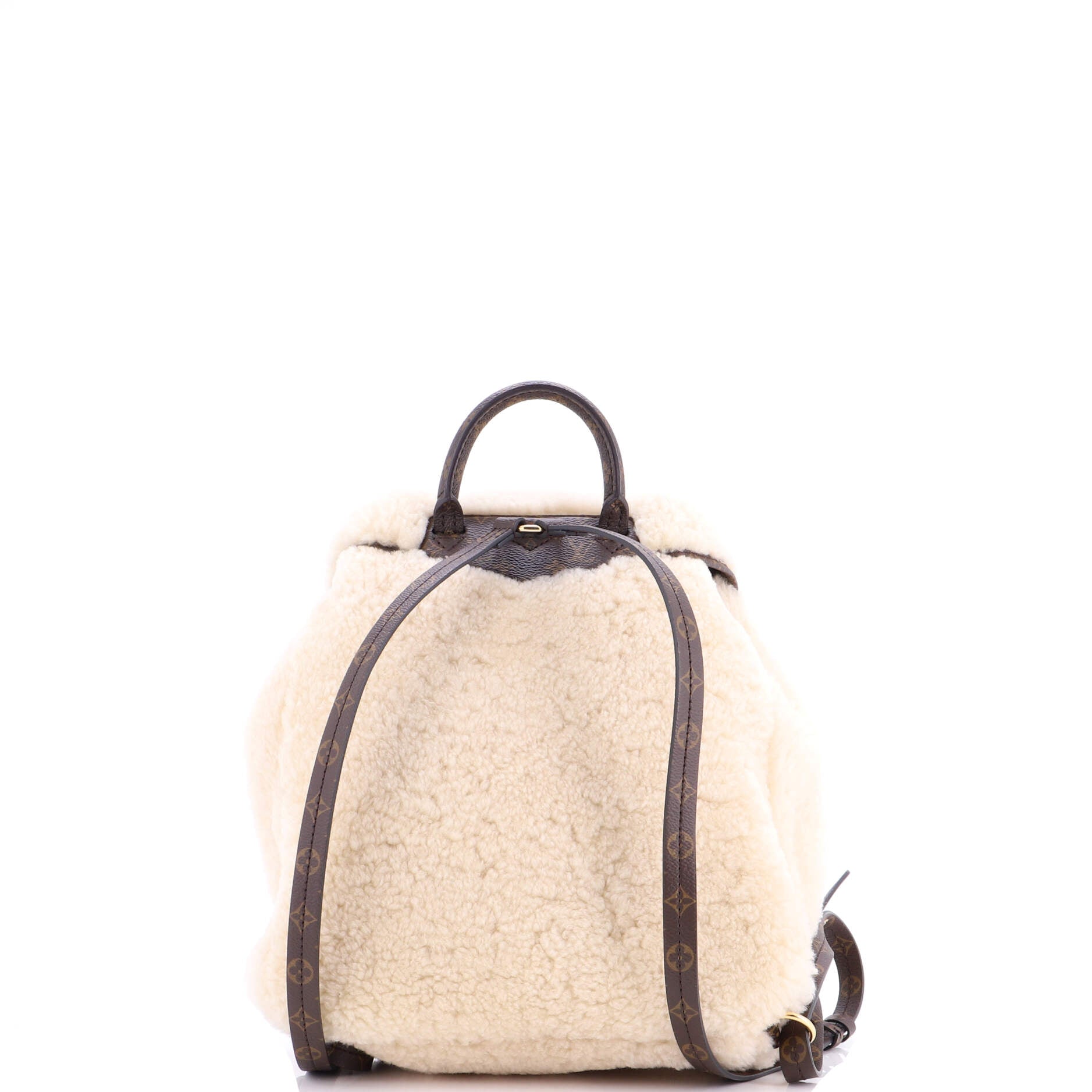LV Ski Backpack Shearling and Monogram Canvas