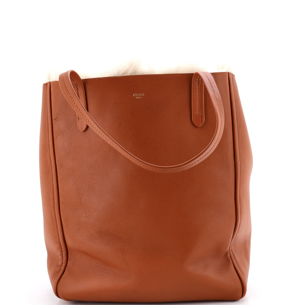 Phantom Cabas Tote Leather with Shearling Medium