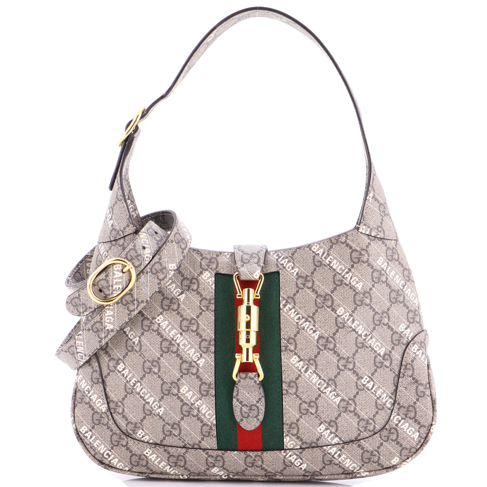 x Balenciaga The Hacker Project Jackie 1961 Hobo GG Coated Canvas Small