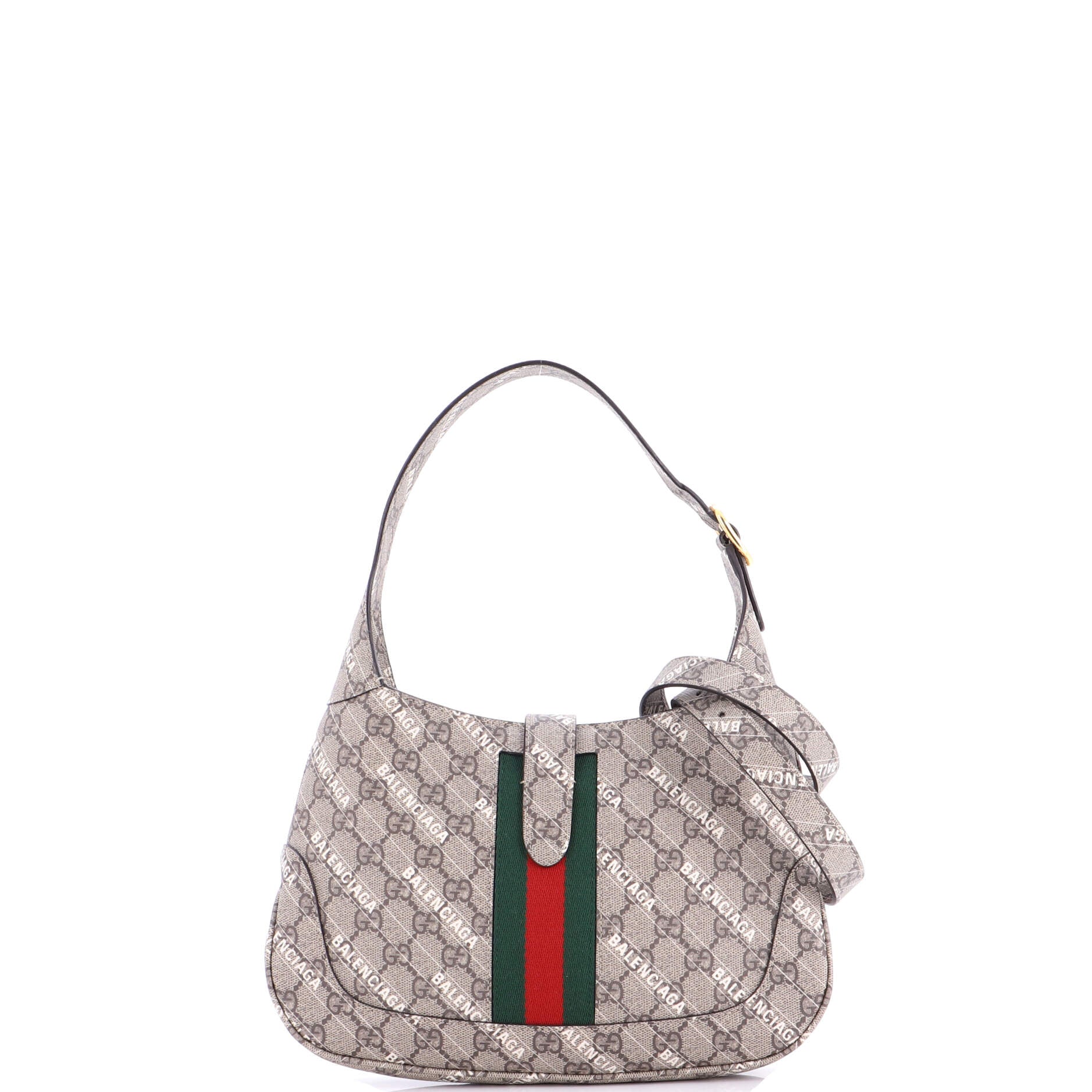 x Balenciaga The Hacker Project Jackie 1961 Hobo GG Coated Canvas Small
