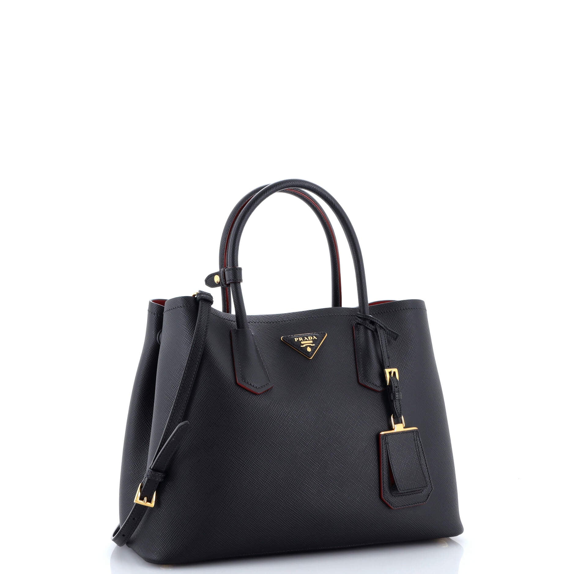 Cuir Double Tote Saffiano Leather Medium