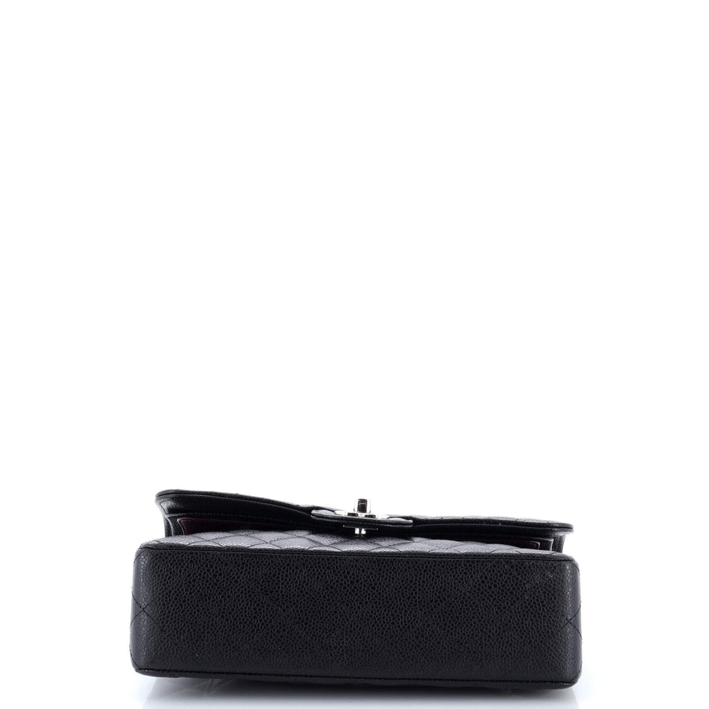 Classic Double Flap Bag Quilted Caviar Small