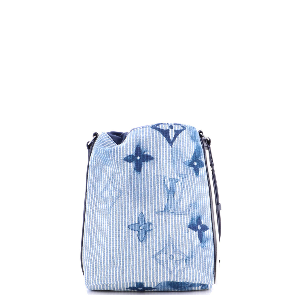 Sac Marin Bag Limited Edition Monogram Watercolor Stripes Denim BB