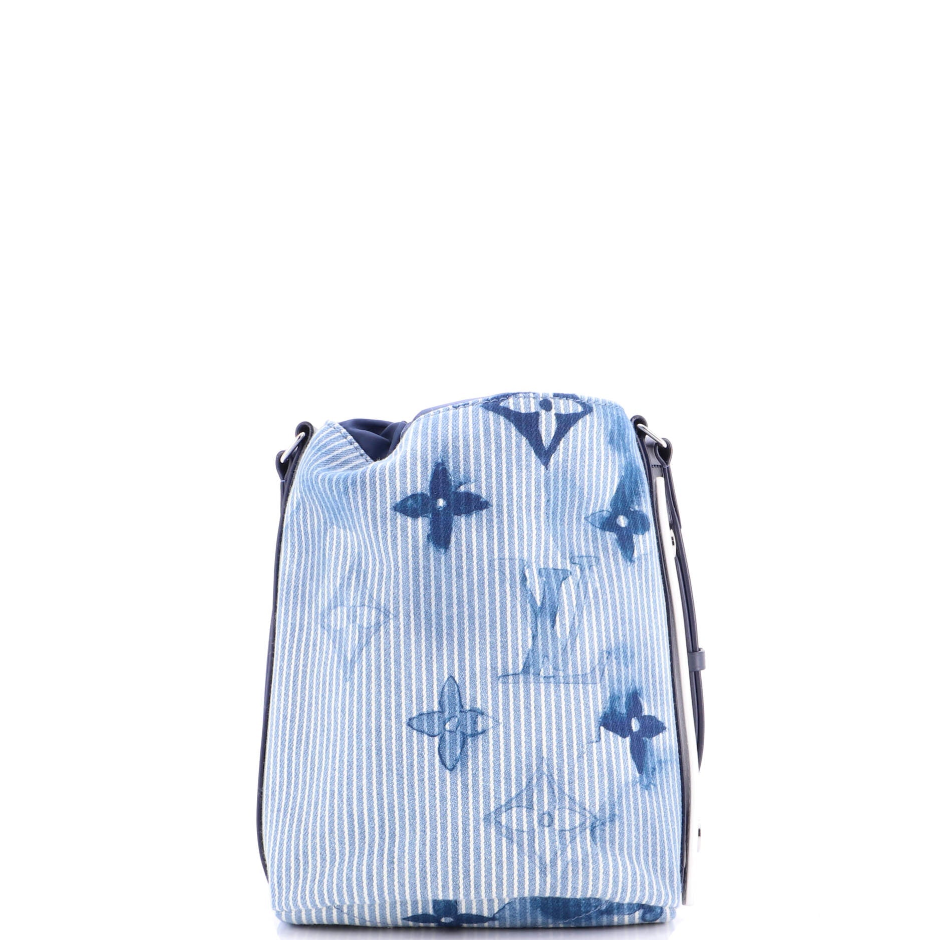 Sac Marin Bag Limited Edition Monogram Watercolor Stripes Denim BB