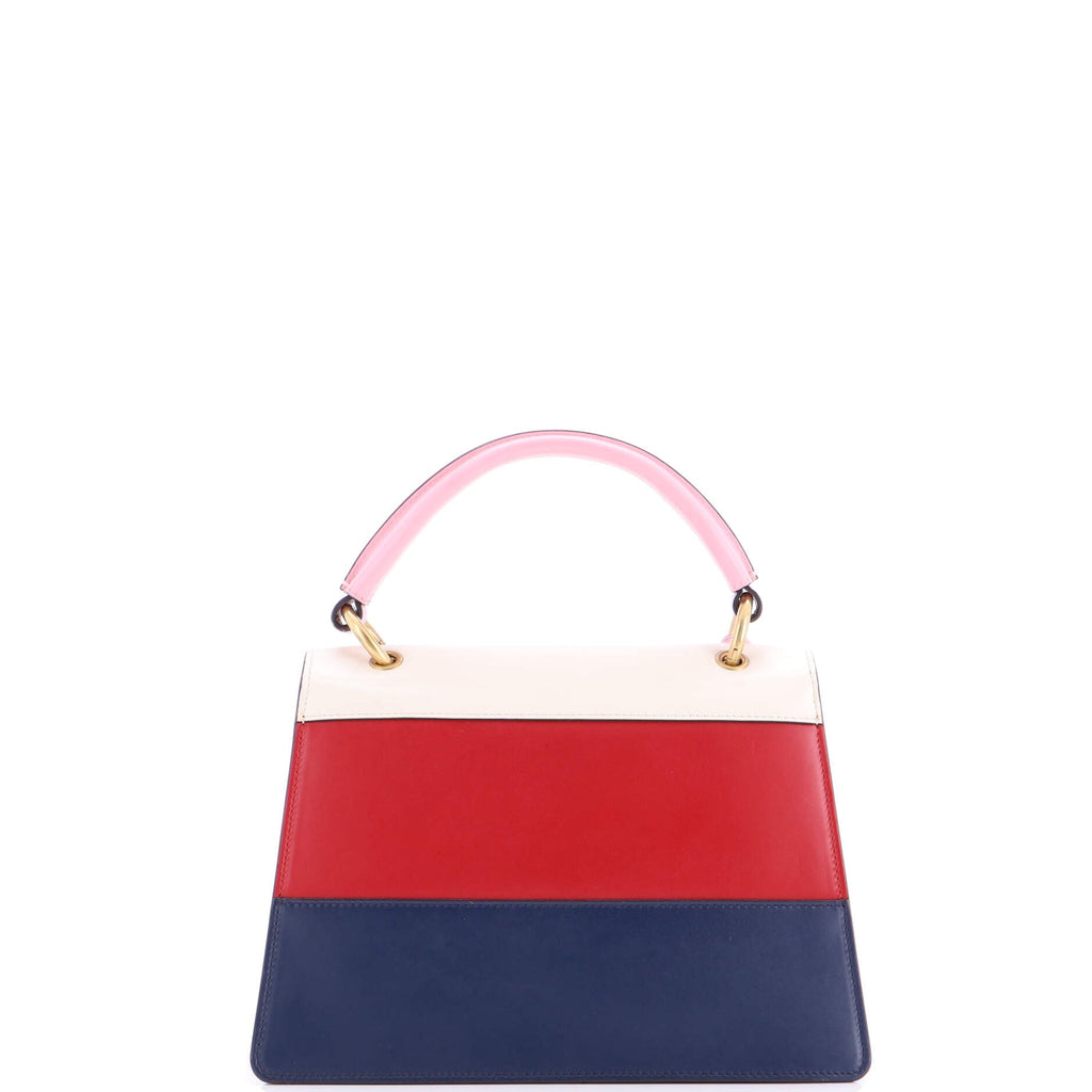 Queen Margaret Top Handle Bag Colorblock Leather Small