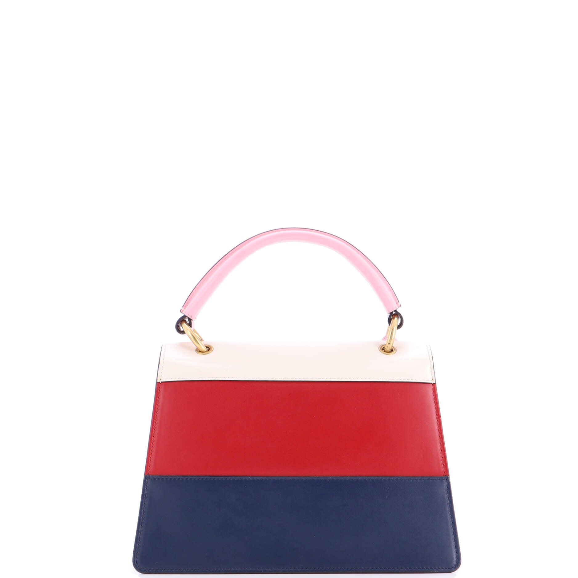 Queen Margaret Top Handle Bag Colorblock Leather Small