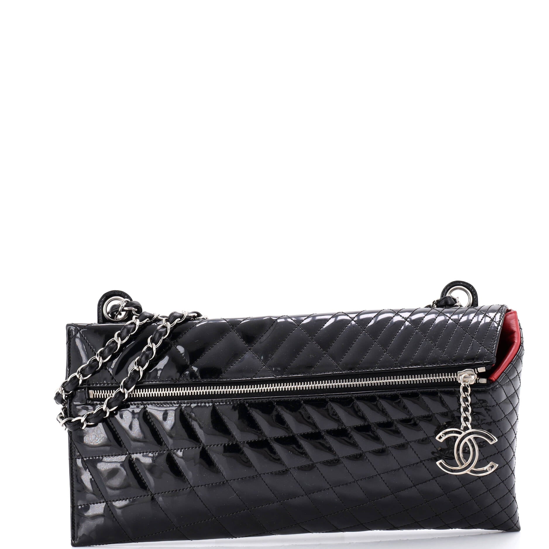 Kaleidoscope Chain Shoulder Bag Quilted Patent Large