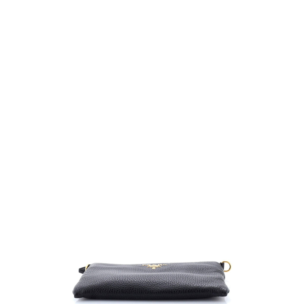 Flat Zip Crossbody Bag Vitello Daino Mini