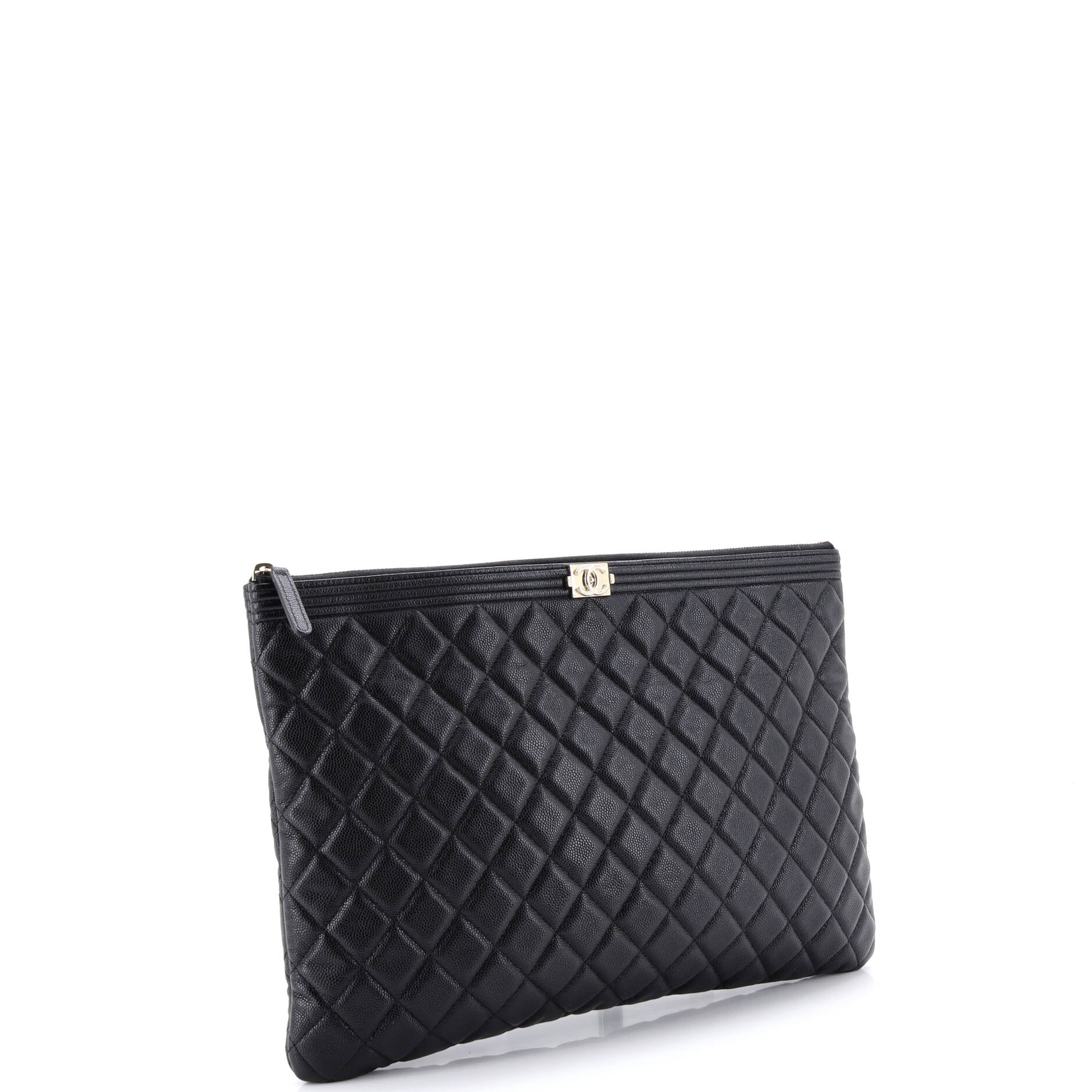 Boy O Case Clutch Quilted Caviar Large