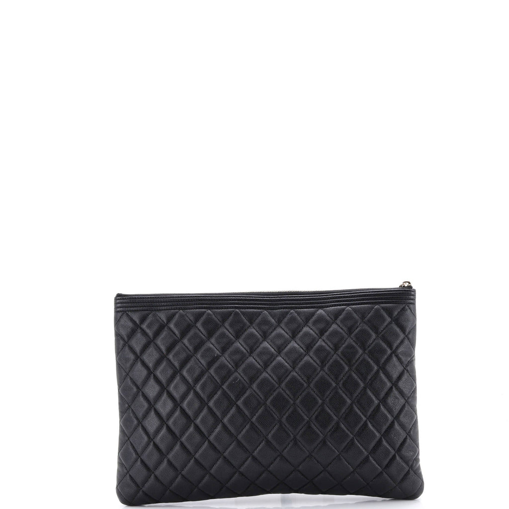 Boy O Case Clutch Quilted Caviar Large