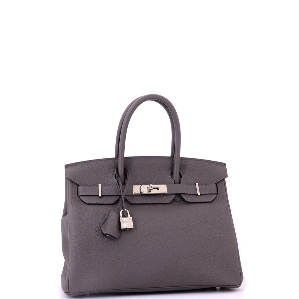 Birkin Handbag Grey Togo with Palladium Hardware 30