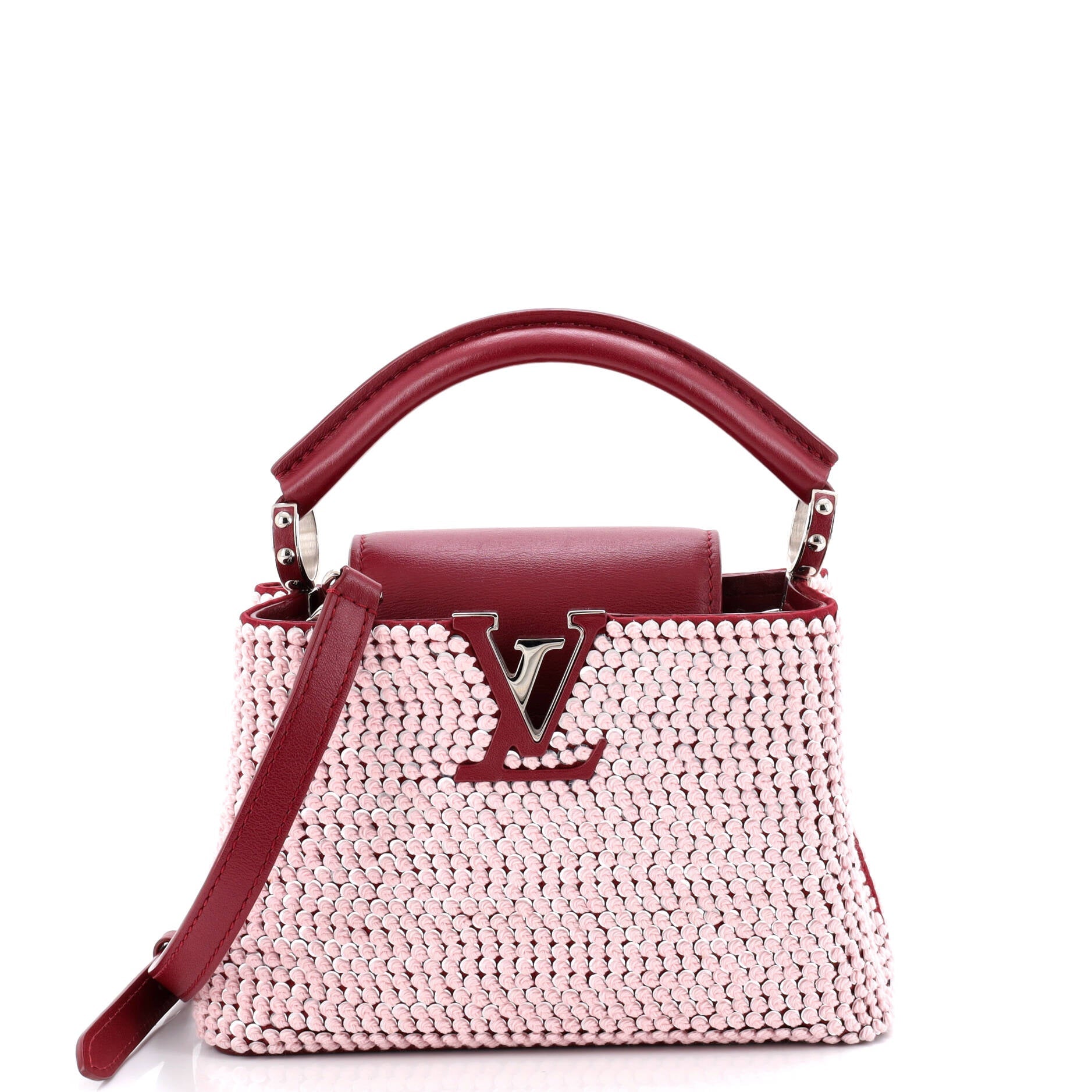 Capucines Bag Sequin Embellished Leather Mini
