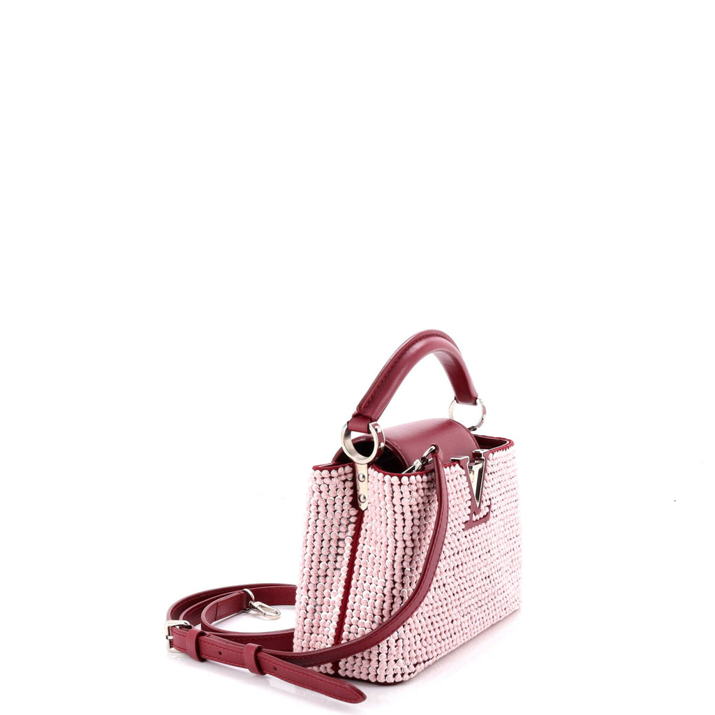 Capucines Bag Sequin Embellished Leather Mini