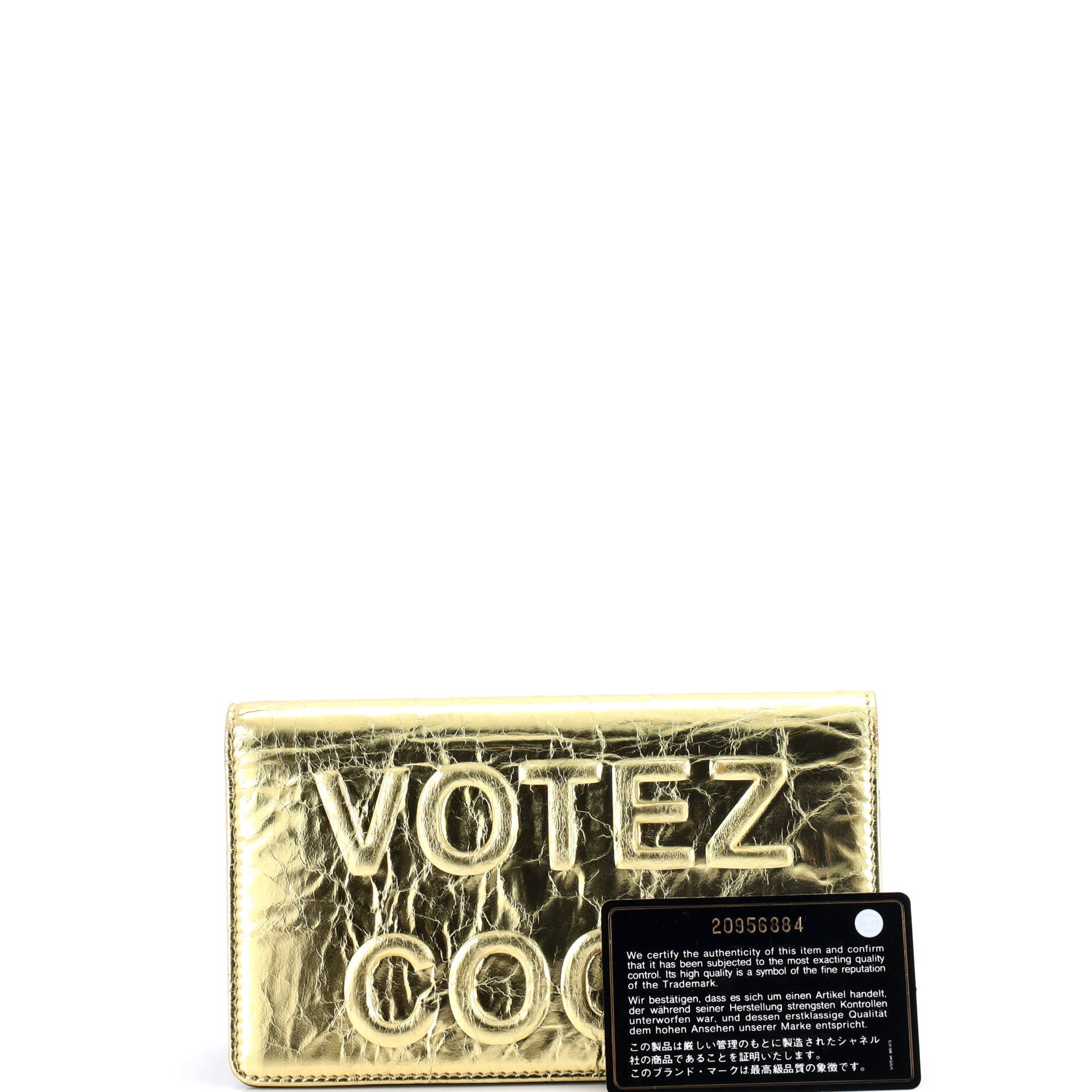 Votez Coco Bifold Wallet Embossed Leather