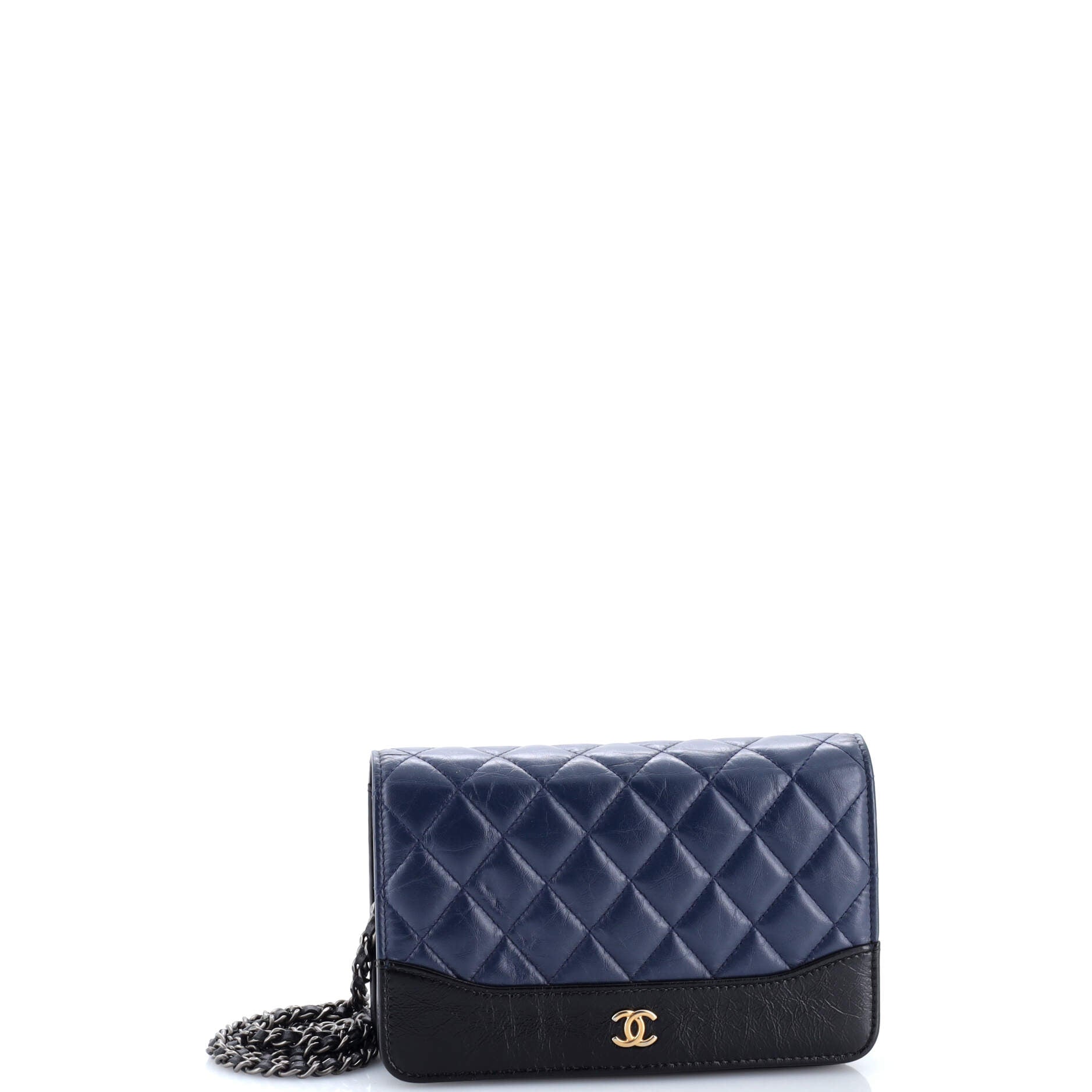 Gabrielle Wallet on Chain Quilted Aged Calfskin