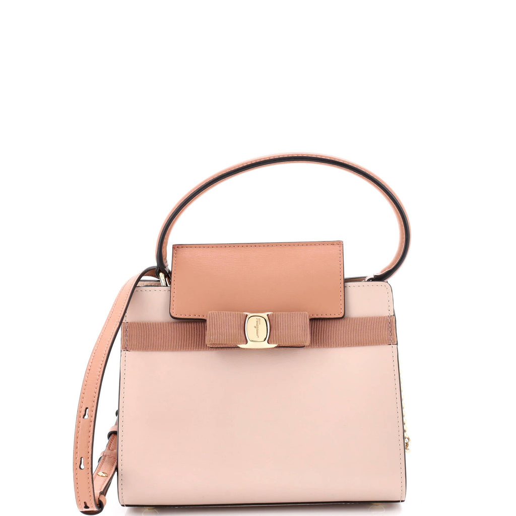 Vara Top Handle Convertible Tote Leather Small