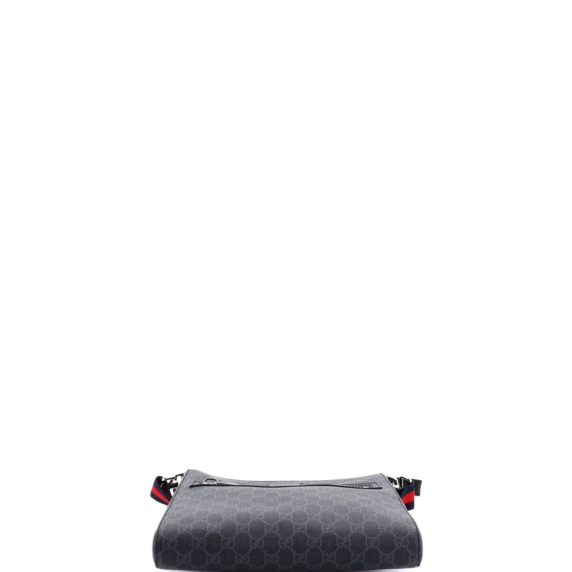 Web Strap Front Zip Messenger Bag GG Coated Canvas Medium