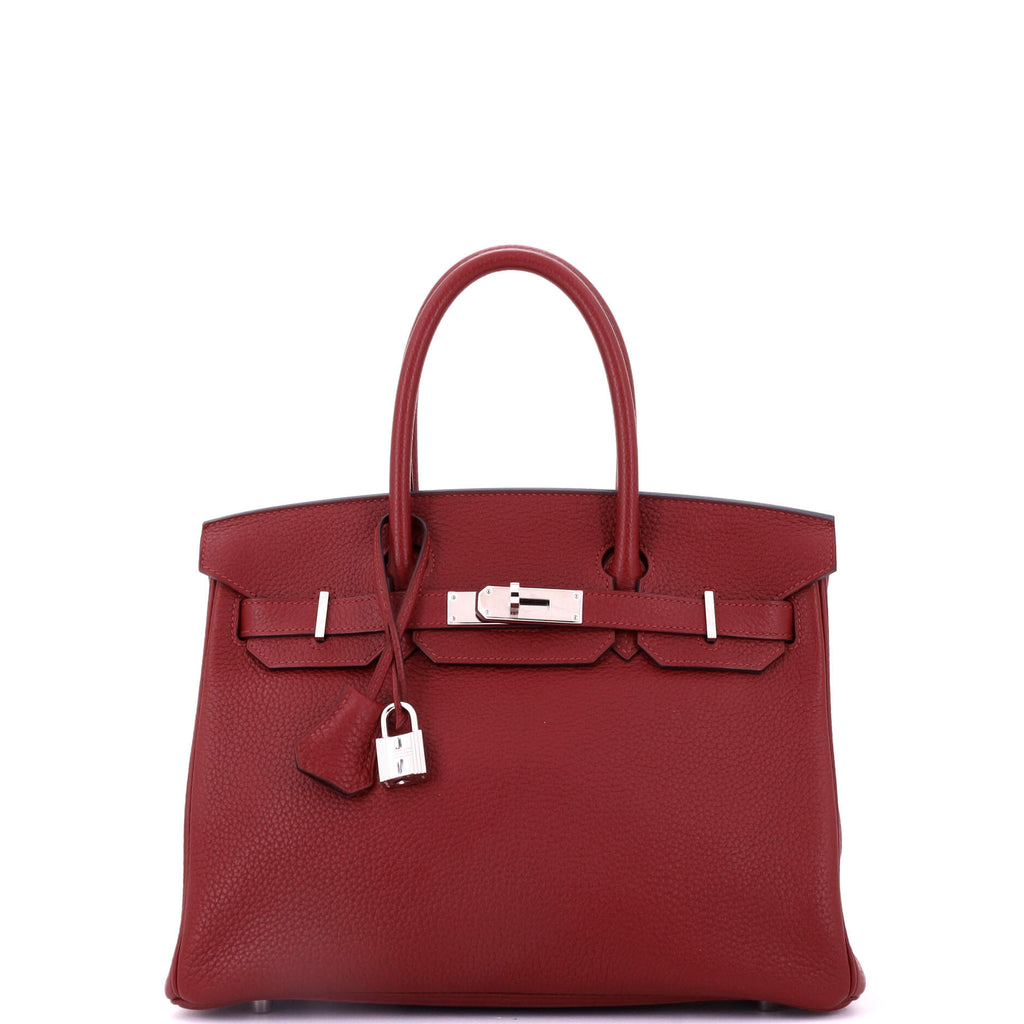 Birkin Handbag Rouge H Togo with Palladium Hardware 30