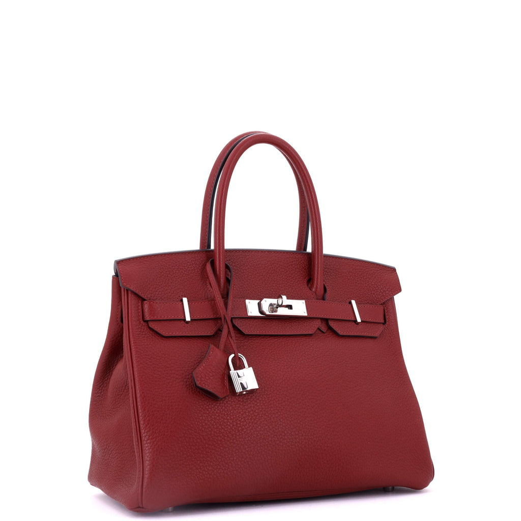 Birkin Handbag Rouge H Togo with Palladium Hardware 30