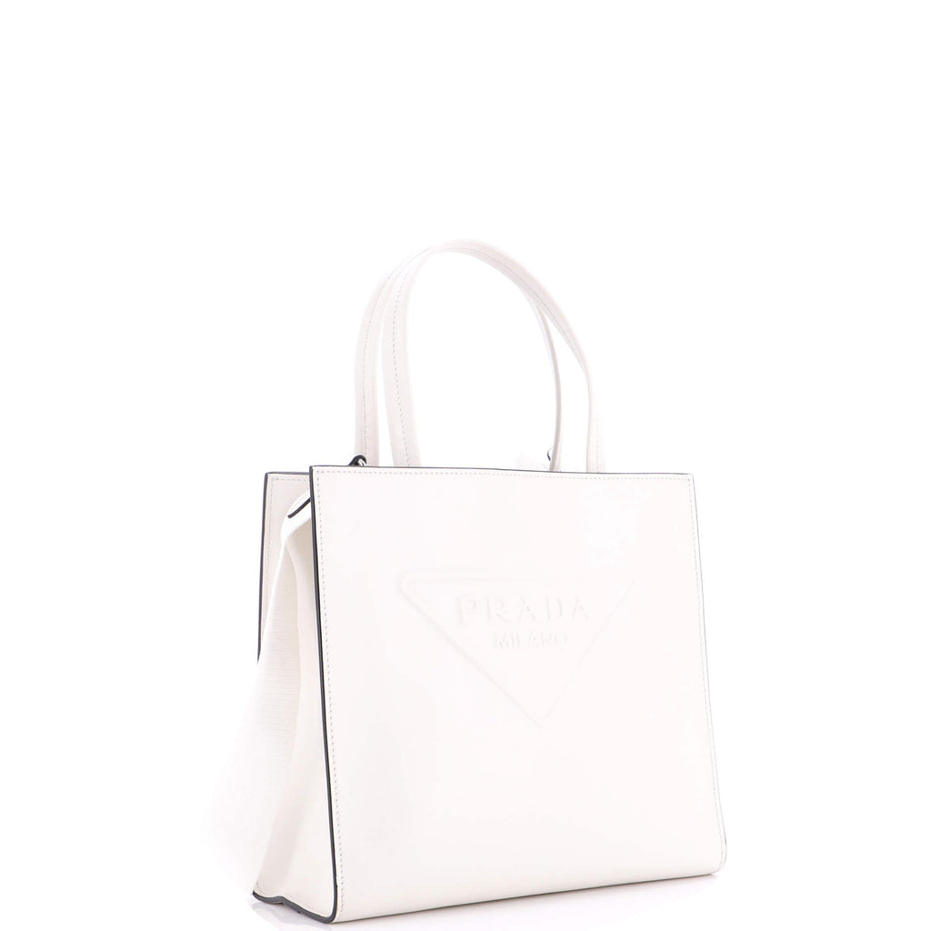 Logo Drill Tote Leather Small