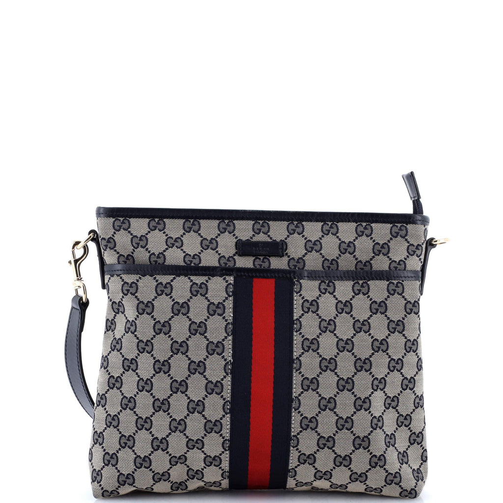 Front Pocket Web Messenger GG Canvas Small
