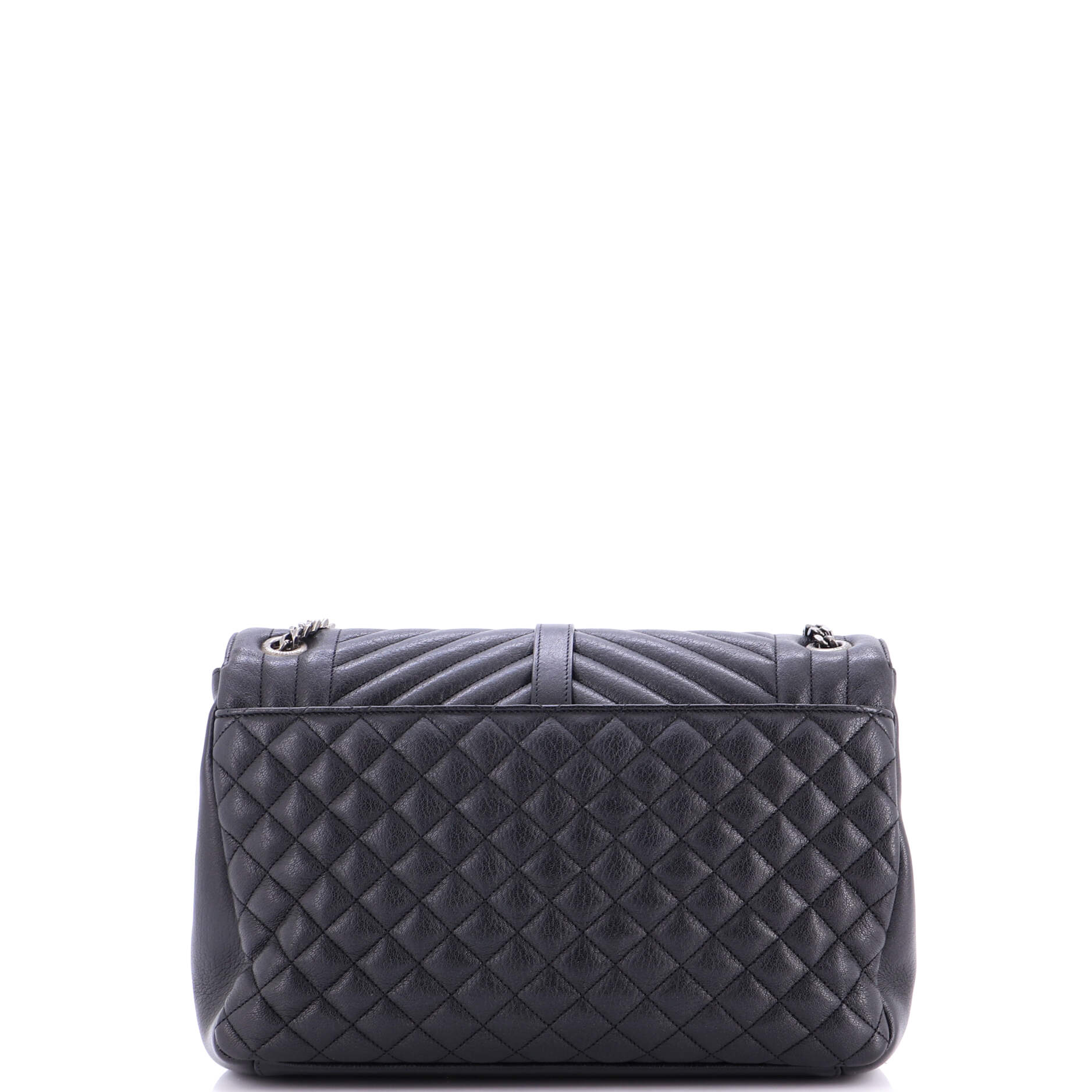 Classic Monogram Envelope Satchel Mixed Matelasse Leather Large