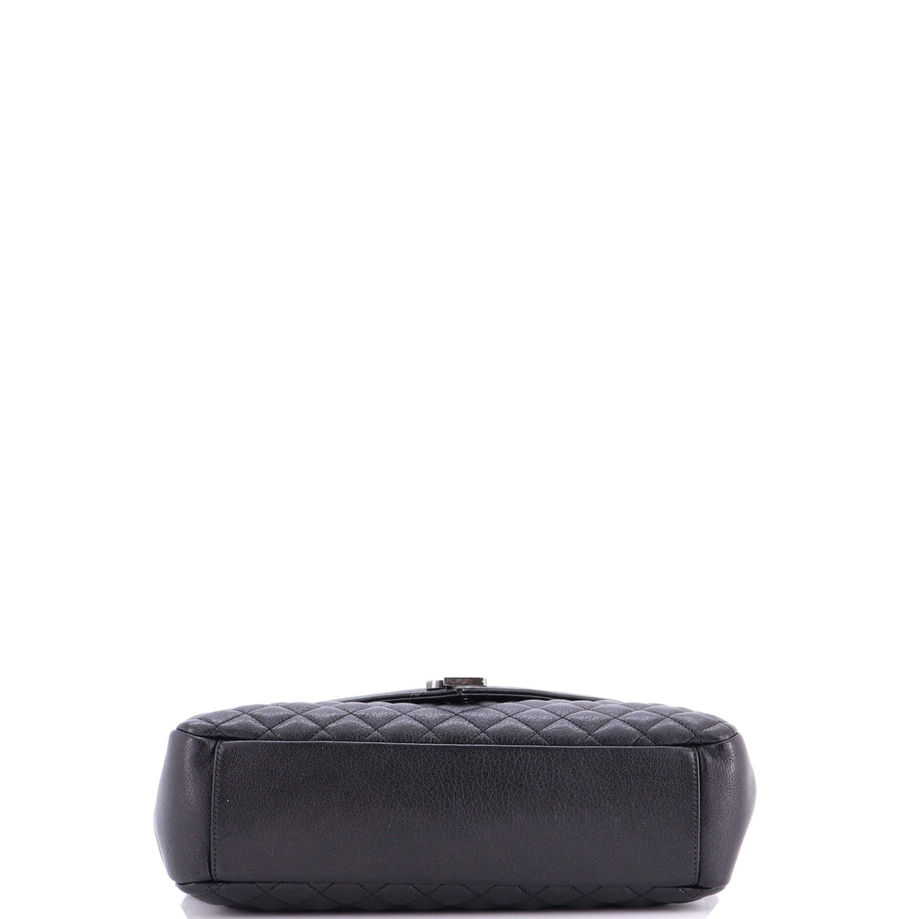 Classic Monogram Envelope Satchel Mixed Matelasse Leather Large