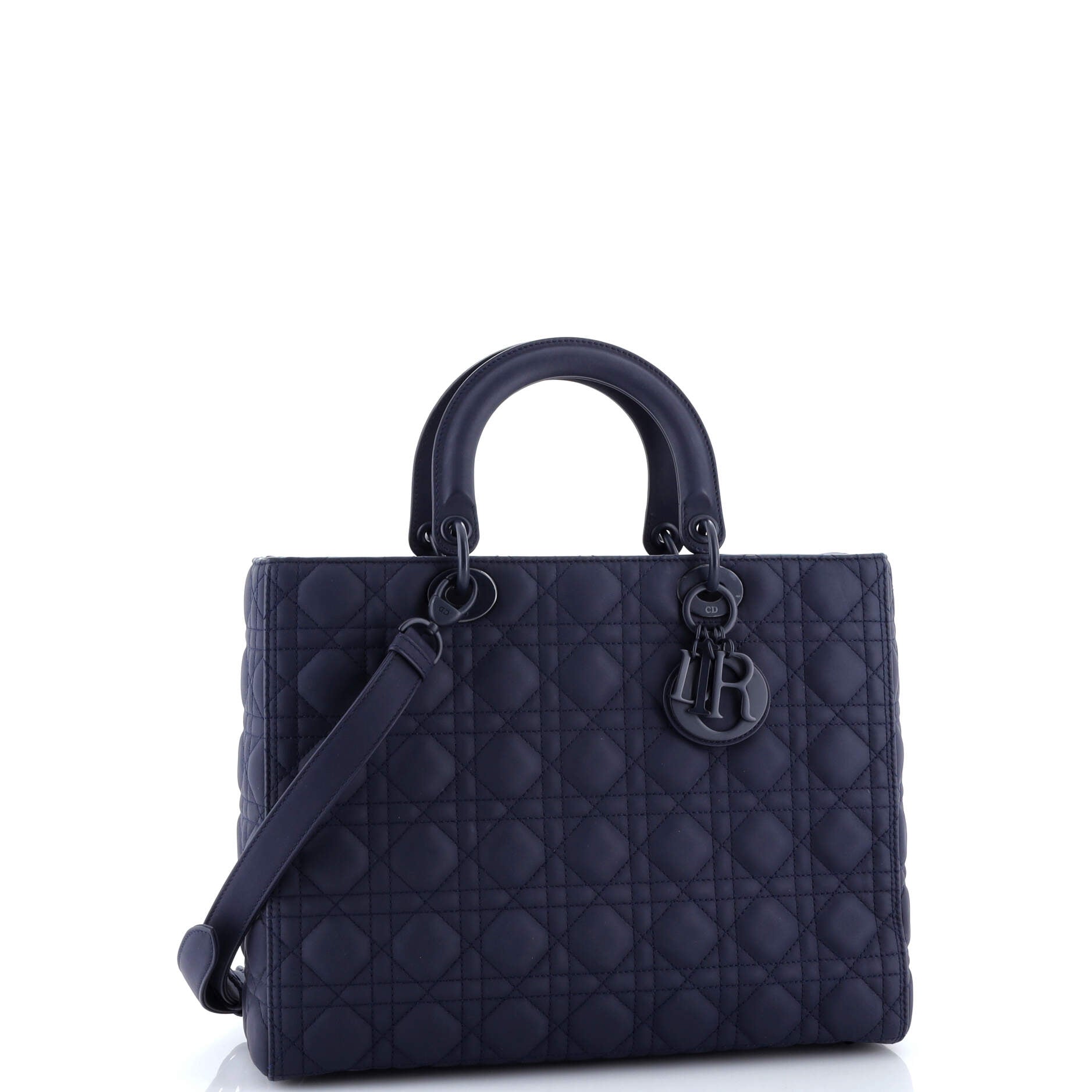 Ultra Matte Lady Dior Bag Cannage Quilt Calfskin Large