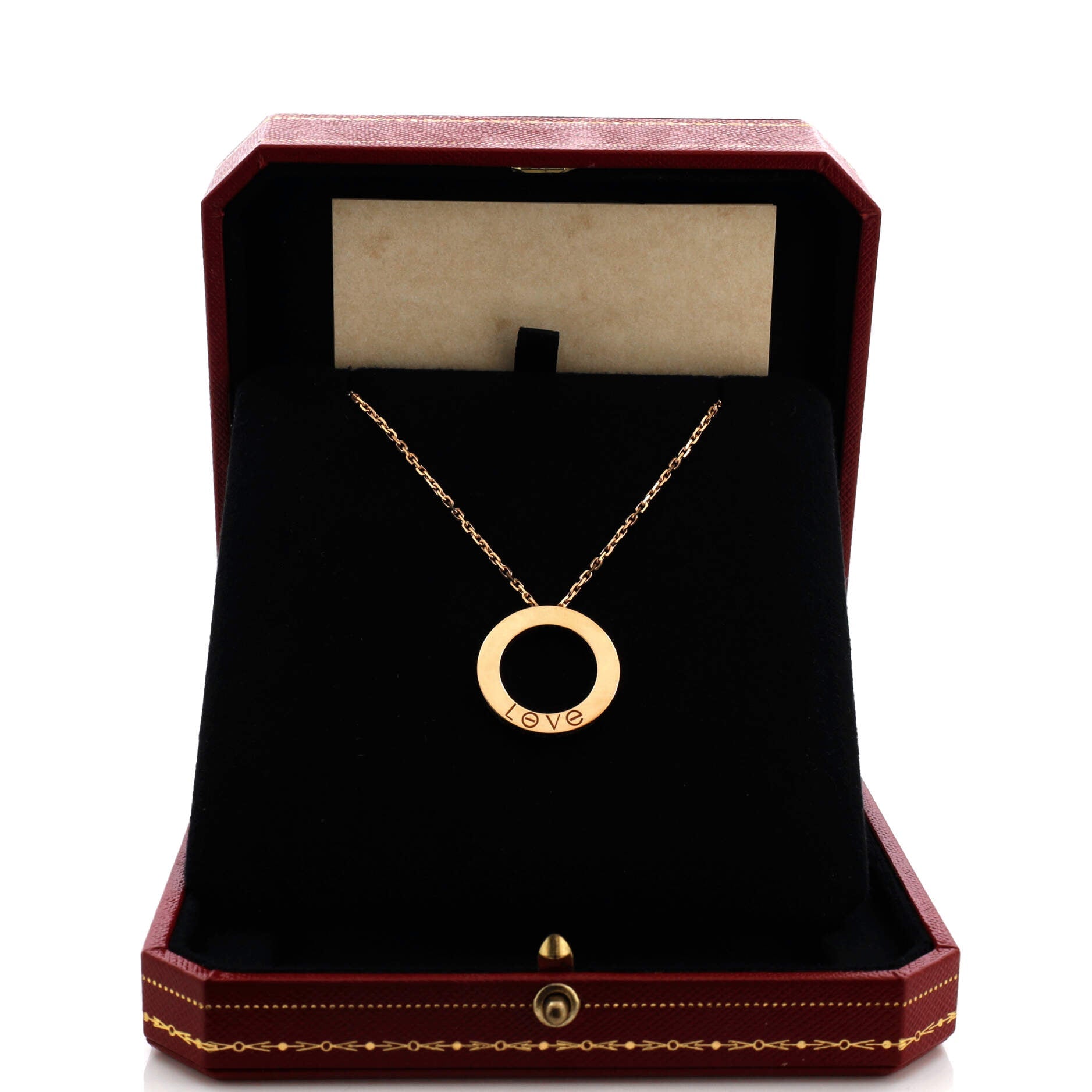 Love Pendant Necklace 18K Rose Gold