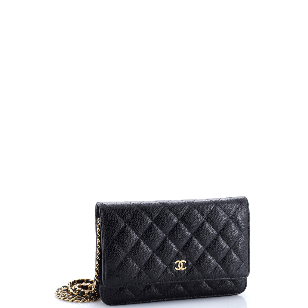 Wallet on Chain Quilted Caviar